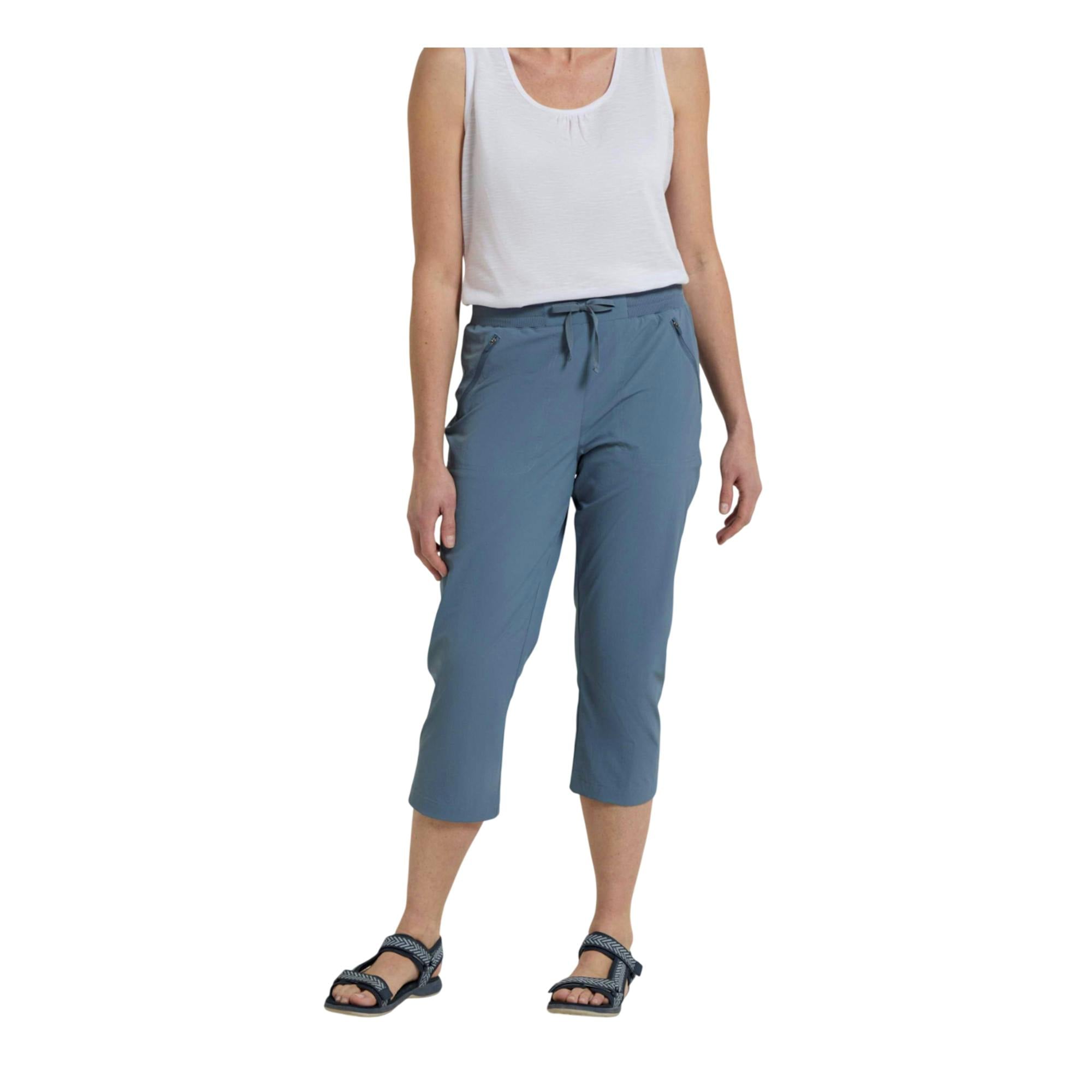Mountain Warehouse Women's Light/Blue Explorer Capri - 12 Uk - 88% Polyamide/12% Elastane