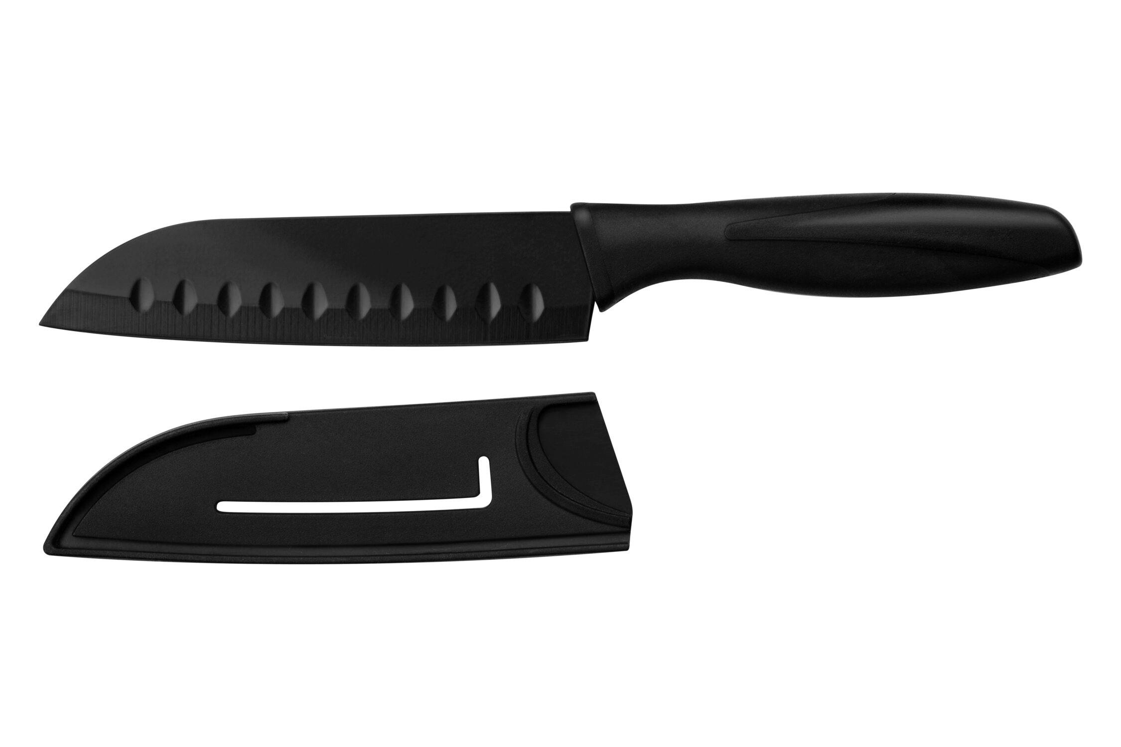 Photos - Kitchen Knife Rackhams Santoku Black PP Knife