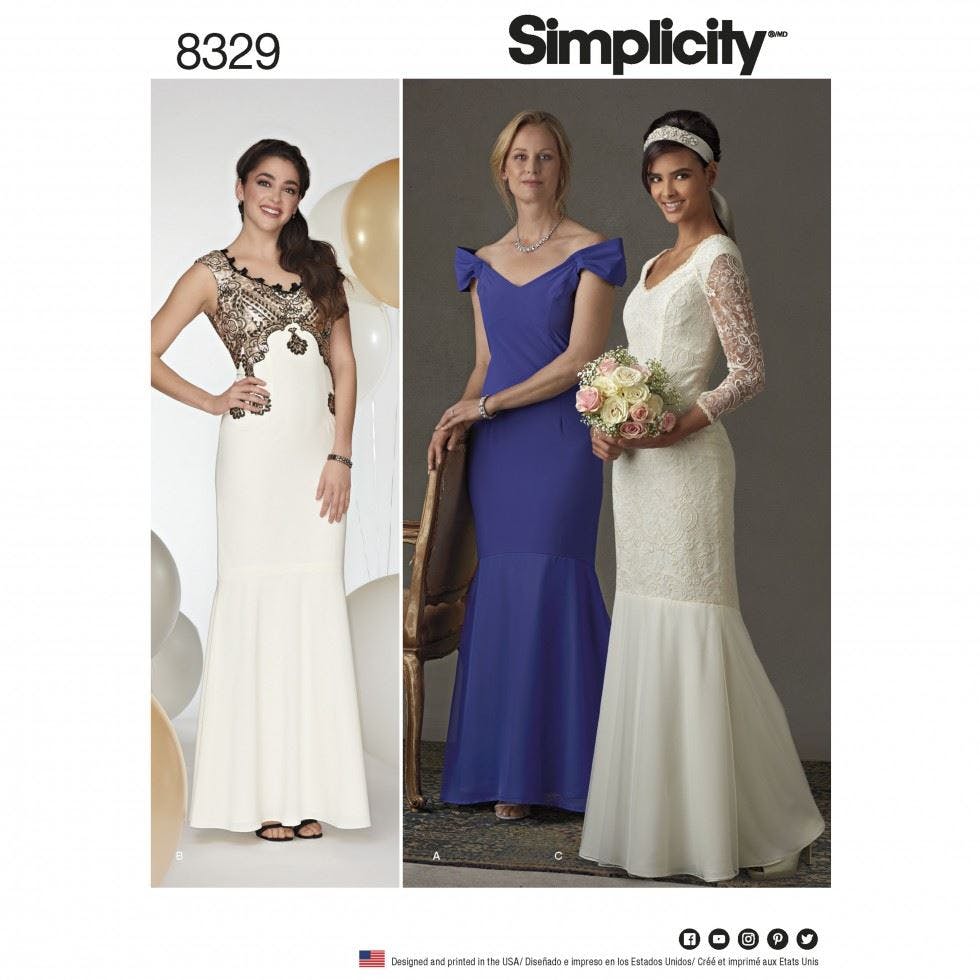 Simplicity Women's Sewing Pattern 8329, Dresses For D5 (4-6-8-10-12) - Intermediate - D5 (4-6-8-10-12)