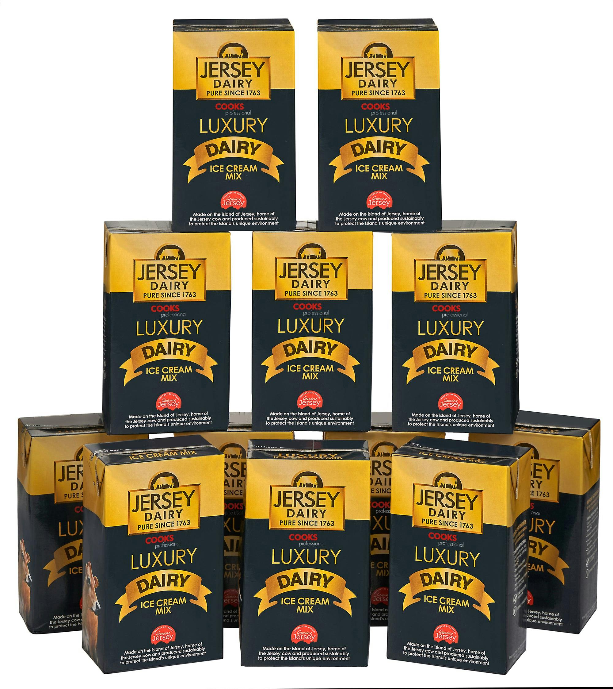 Cooks Professional Cream Luxury Jersey Dairy Ice Mix | Pack Of 12 X 1L