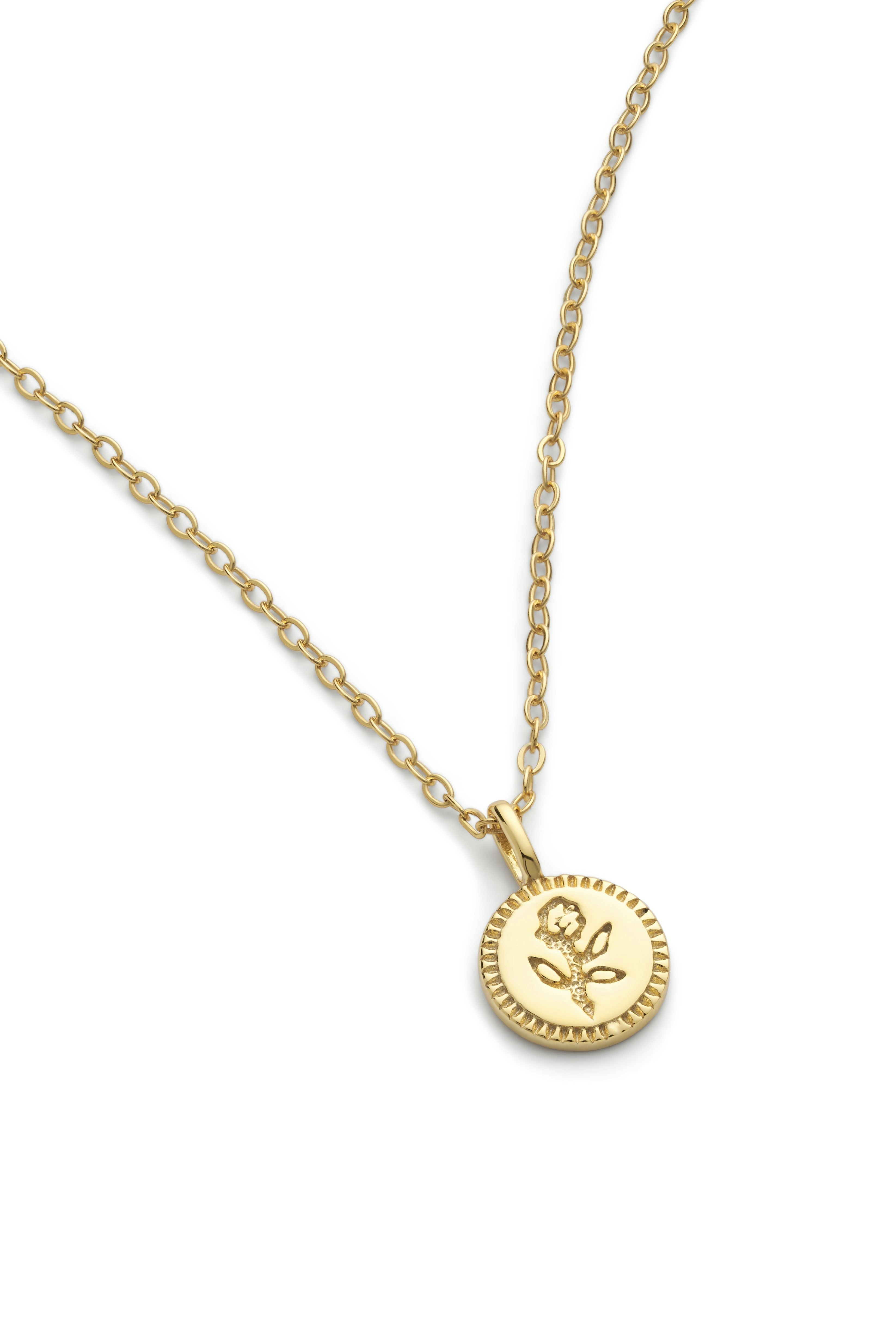 Elk & Bloom Gold Dainty Rose Flower Necklace - Pendant Only - Yes Please