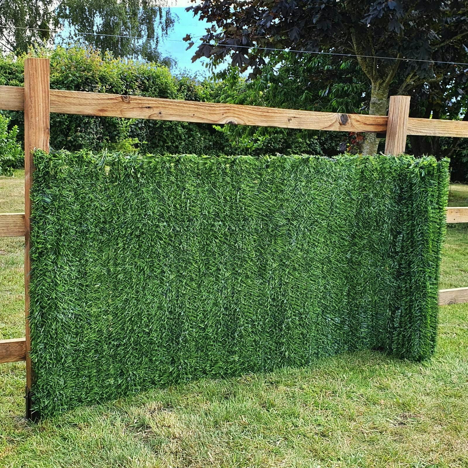 Rackhams Green Artificial Conifer Hedge Garden Fence Privacy Screen - 1M