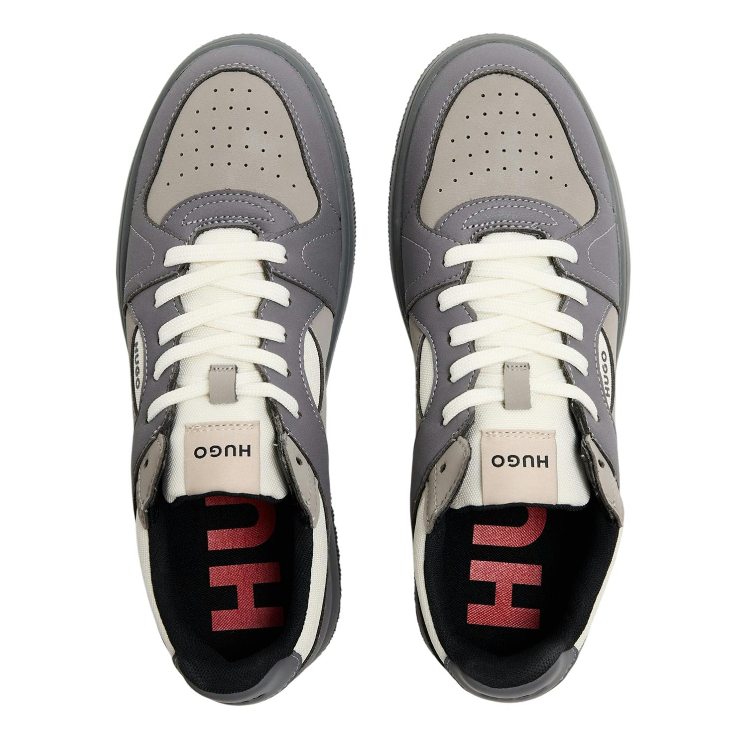 Hugo Men's Grey Hadrian Tenn Pugr Trainers - Medium - 9 Uk - Medium - 100% Mixed