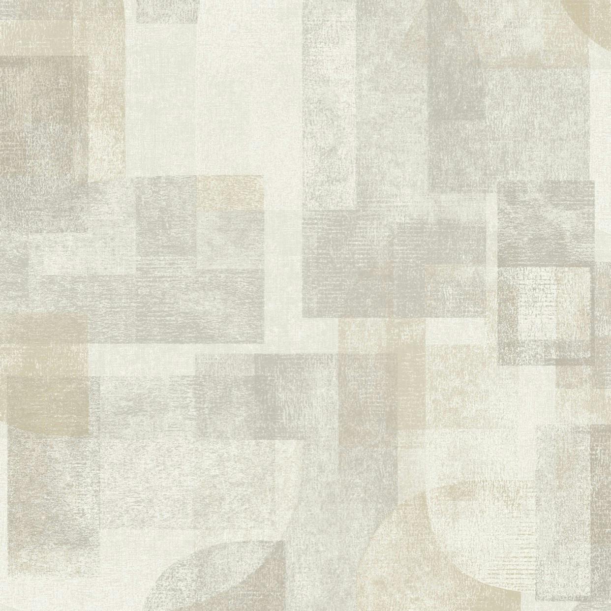 Rackhams Grey Boutique Distressed Geo Abstract Shapes Pvc-Free Eco Wallpaper, Neutral