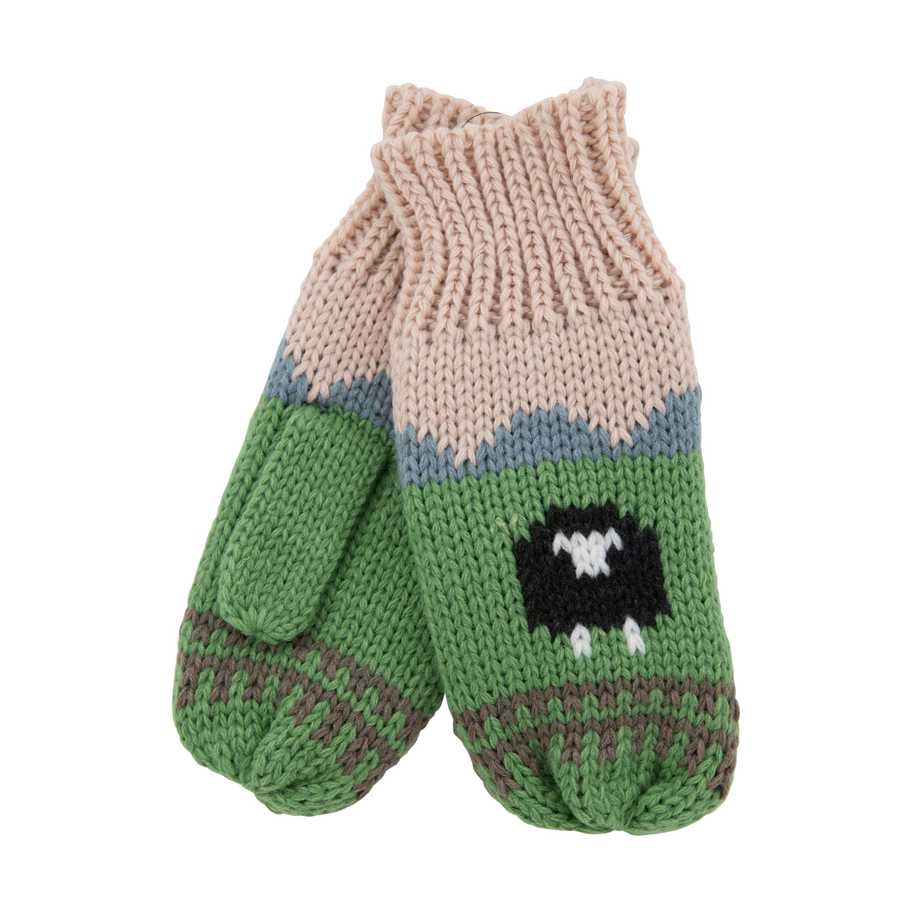 Aran Traditions Aran Knitted Sheep Mittens - Blush