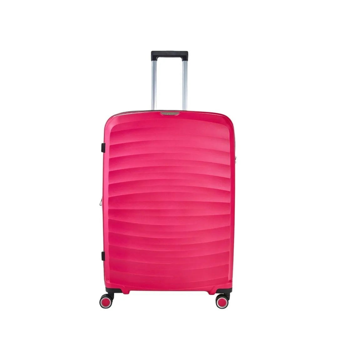 Rock Pink Sunwave - Suitcase Expandable Hard-Shell 4 Spinner Wheels - Medium