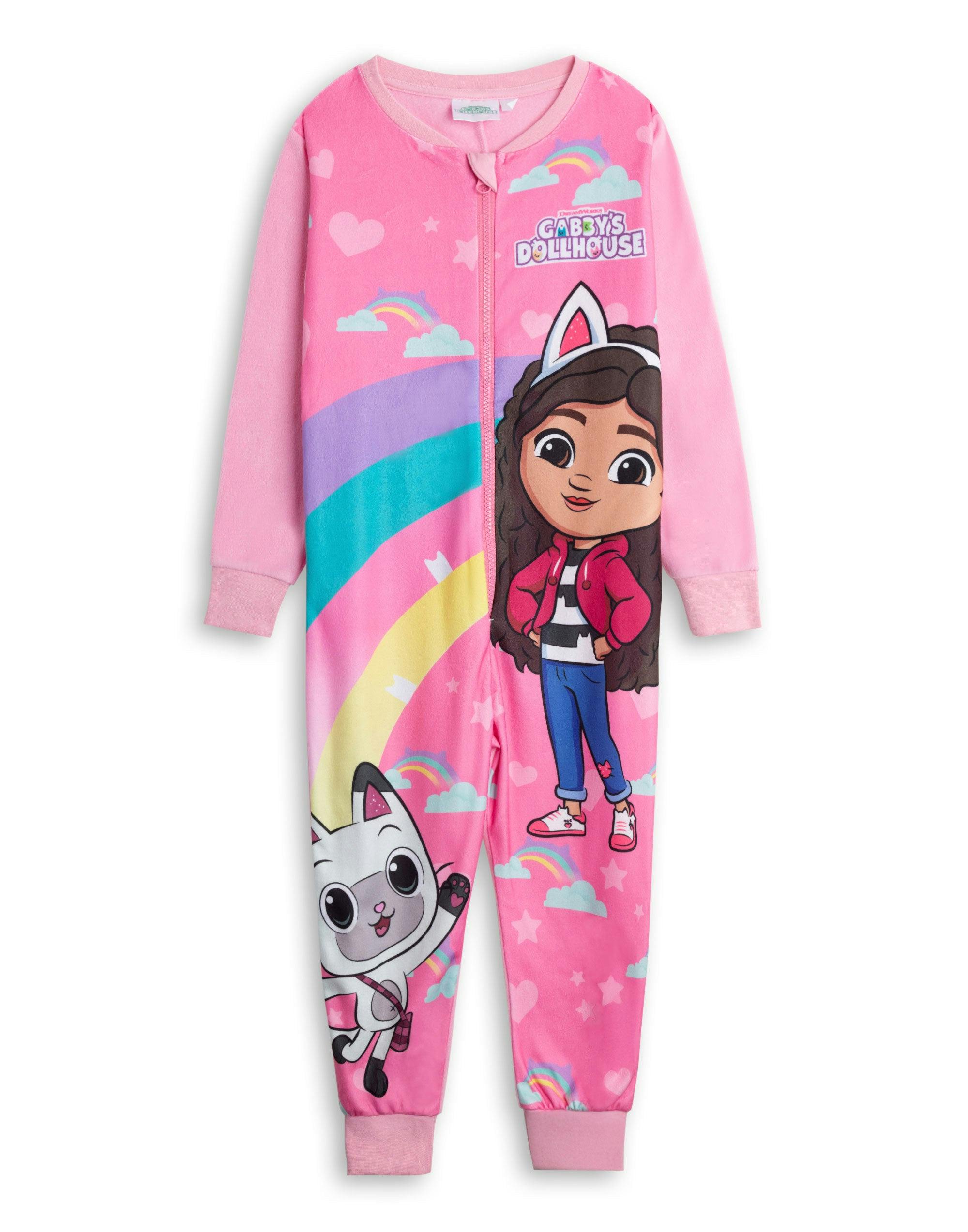 Vanilla Underground Girls Pink Gabby's Dollhouse Character Onesie - 3-4 Years