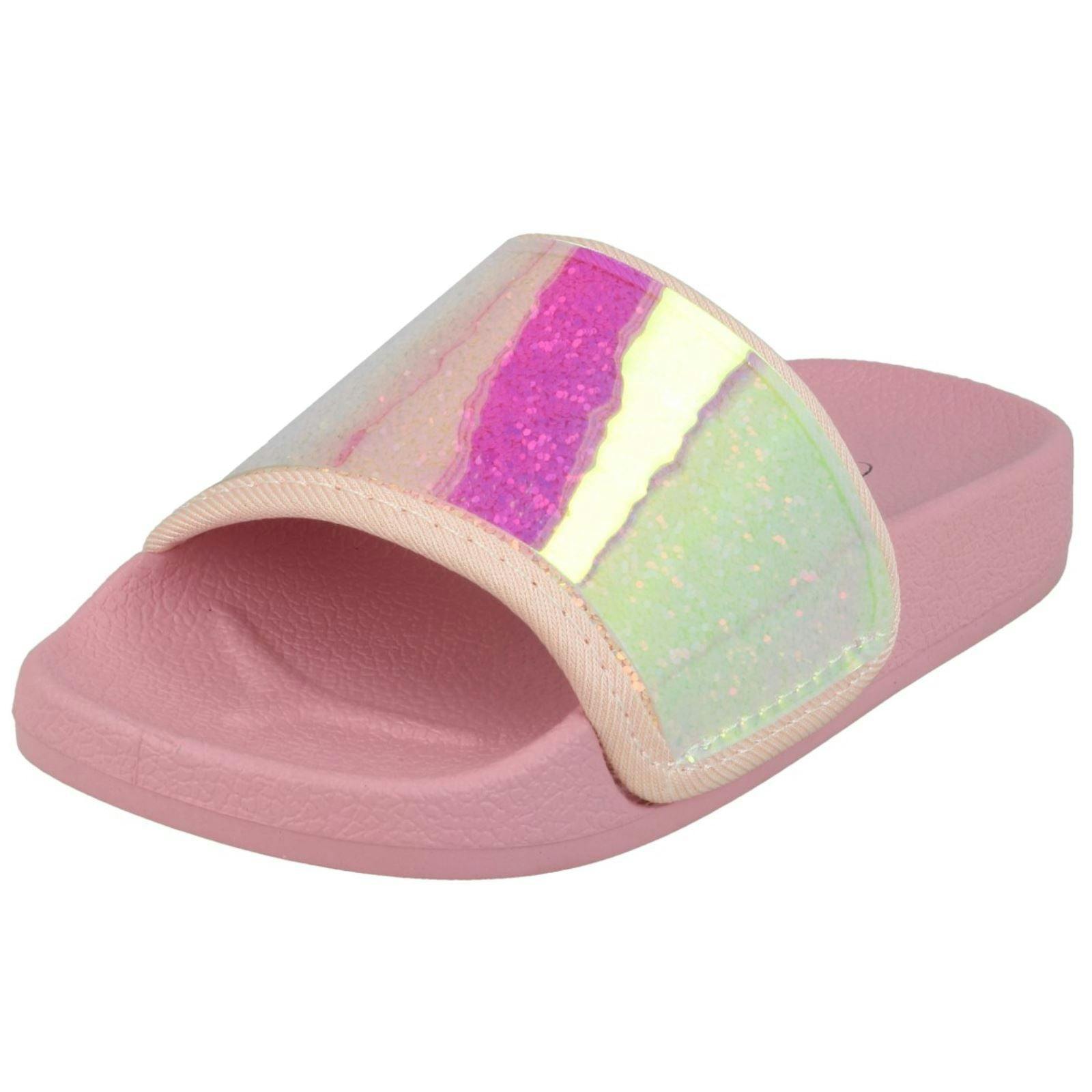 Spot On Girls Pink Casual Sliders H0357 - Uk 11 Child