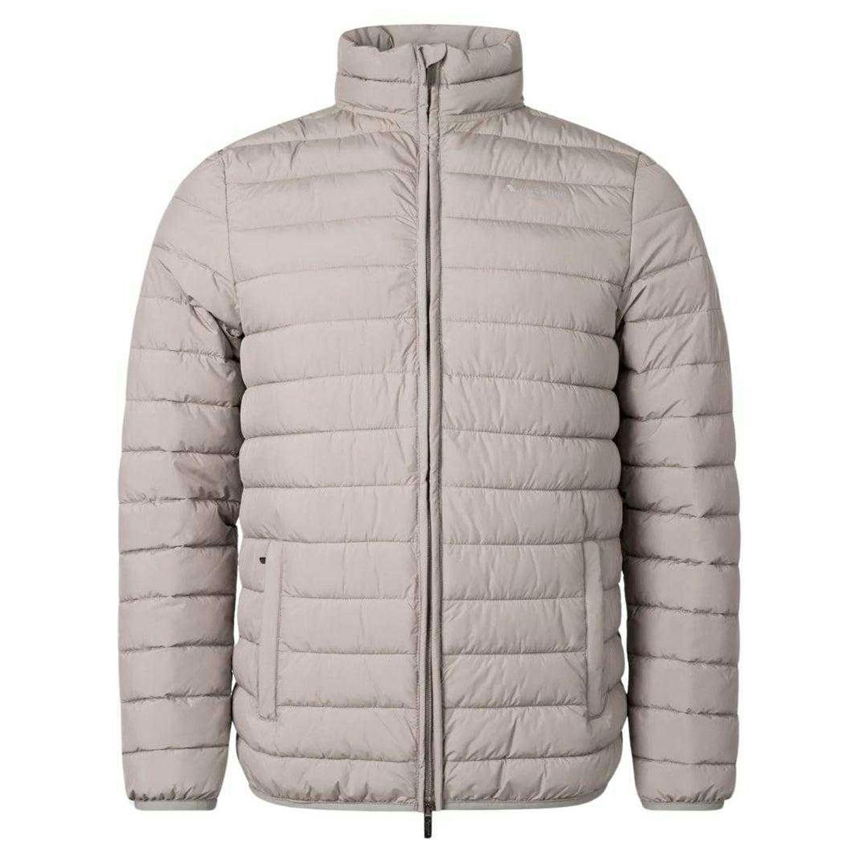 Aquascutum Men's Grey Mock Neck Active Padded Jacket - S - 100% Polyester
