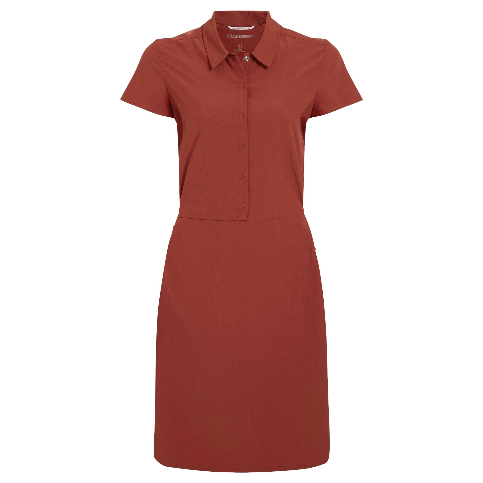 Craghoppers Women's Pro Iv Nosilife Dress - Cinnabar - 8 Uk - Cinnabar - 91% Recycled Polyester/9% Elastane