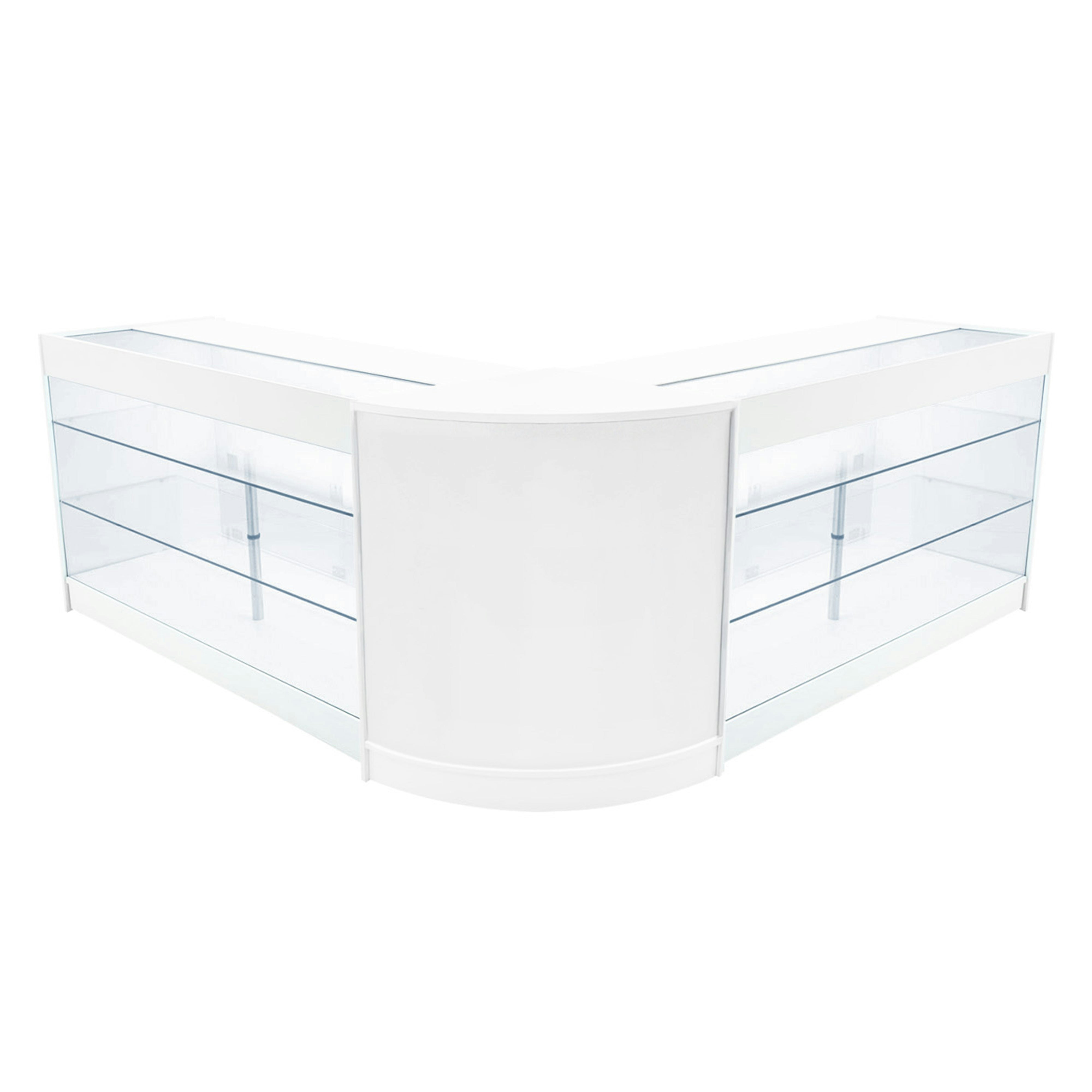 Monstershop White Helios Led Shop Counter Set Cm60 & 2 X K1500