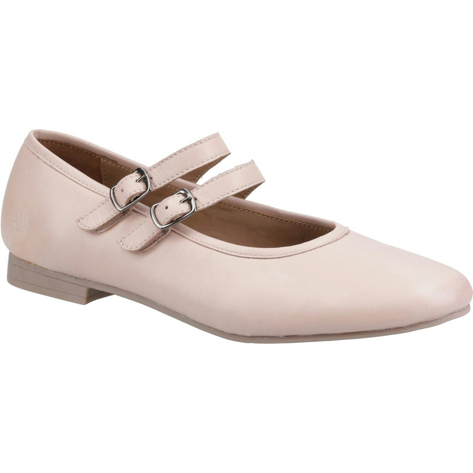 Hush Puppies Women's Light/Pink Nancy Mary Jane Leather Blush Flats - Size 7