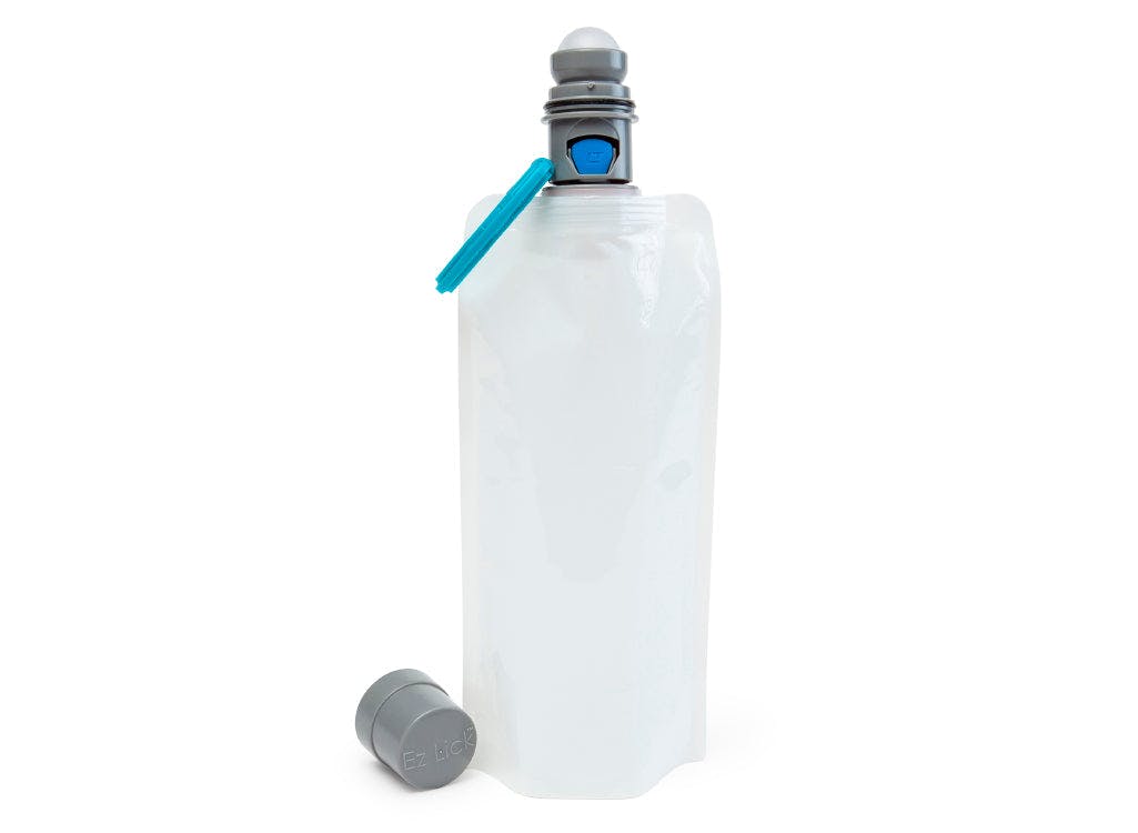 Rackhams Blue 700Ml Ez Lick Foldable Dog Water Bottle - Whiteout