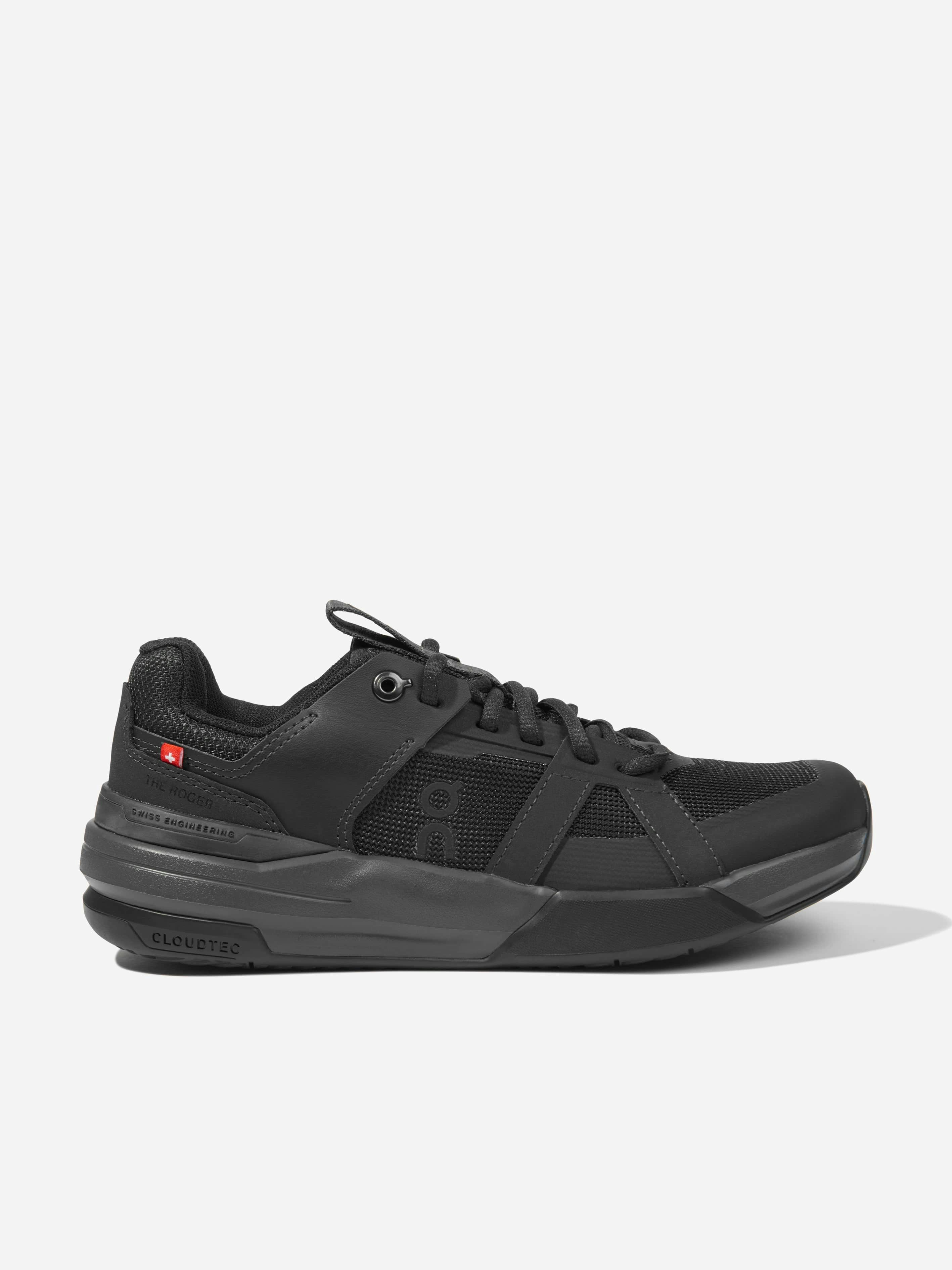 On Running Black Kids The Roger Ch Pro Youth Trainers In - Eu 38.5 Uk 5.5 - Us 6