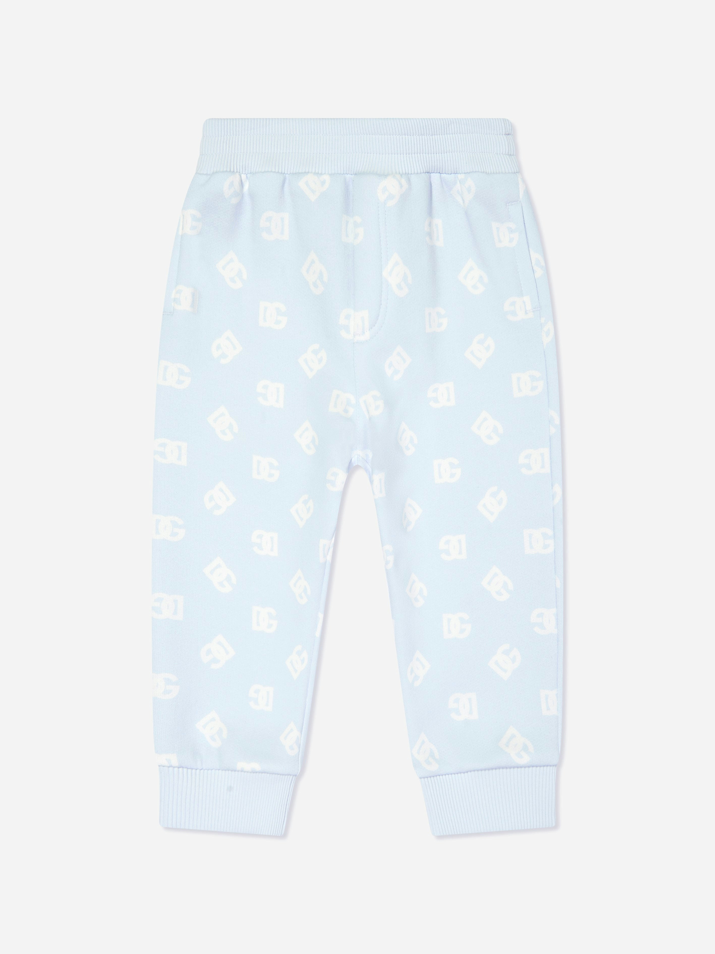 Dolce & Gabbana Kids Boys Blue Dolce & Gabbana Baby Logo Joggers In - 18 - 24 Mths