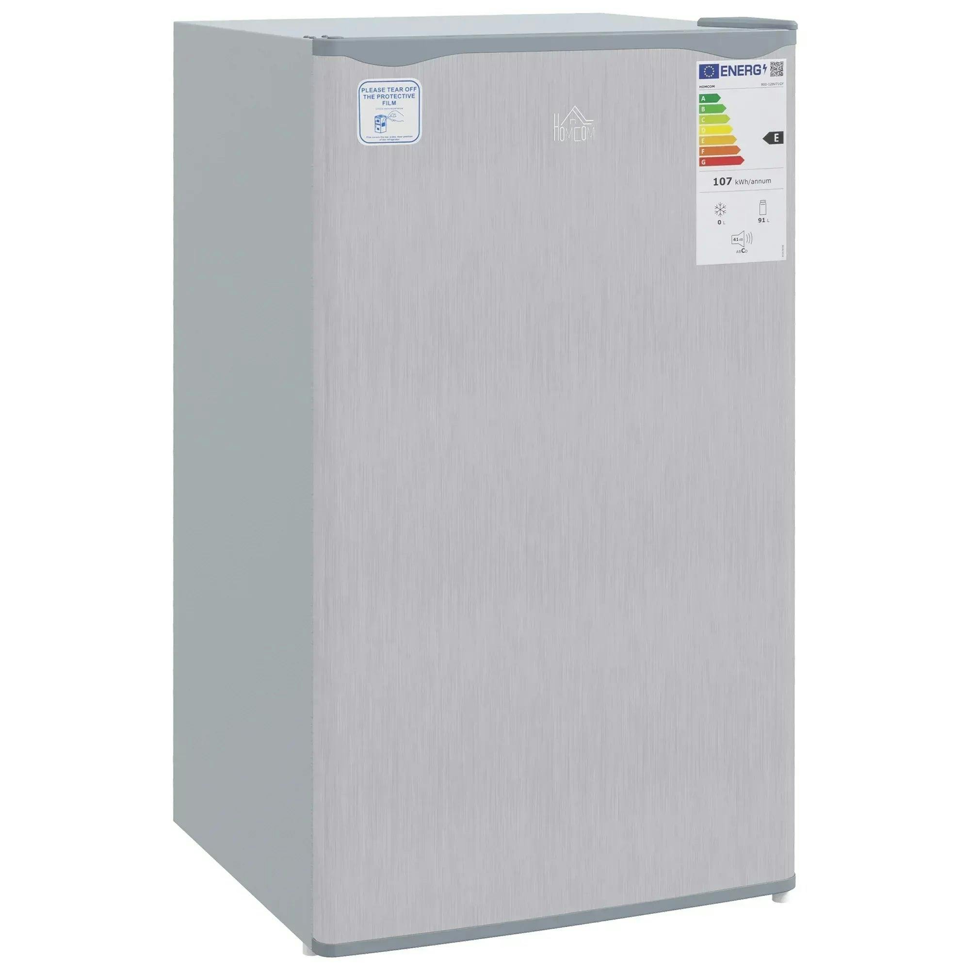 Homcom Unisex Grey 91 Litre Freestanding Under Counter Fridge With Chiller Box, Wide In 47.5Cm - Image 5