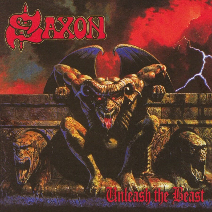 Eyesore Merch Red Saxon 'Unleash The Beast' Lp 180G Vinyl