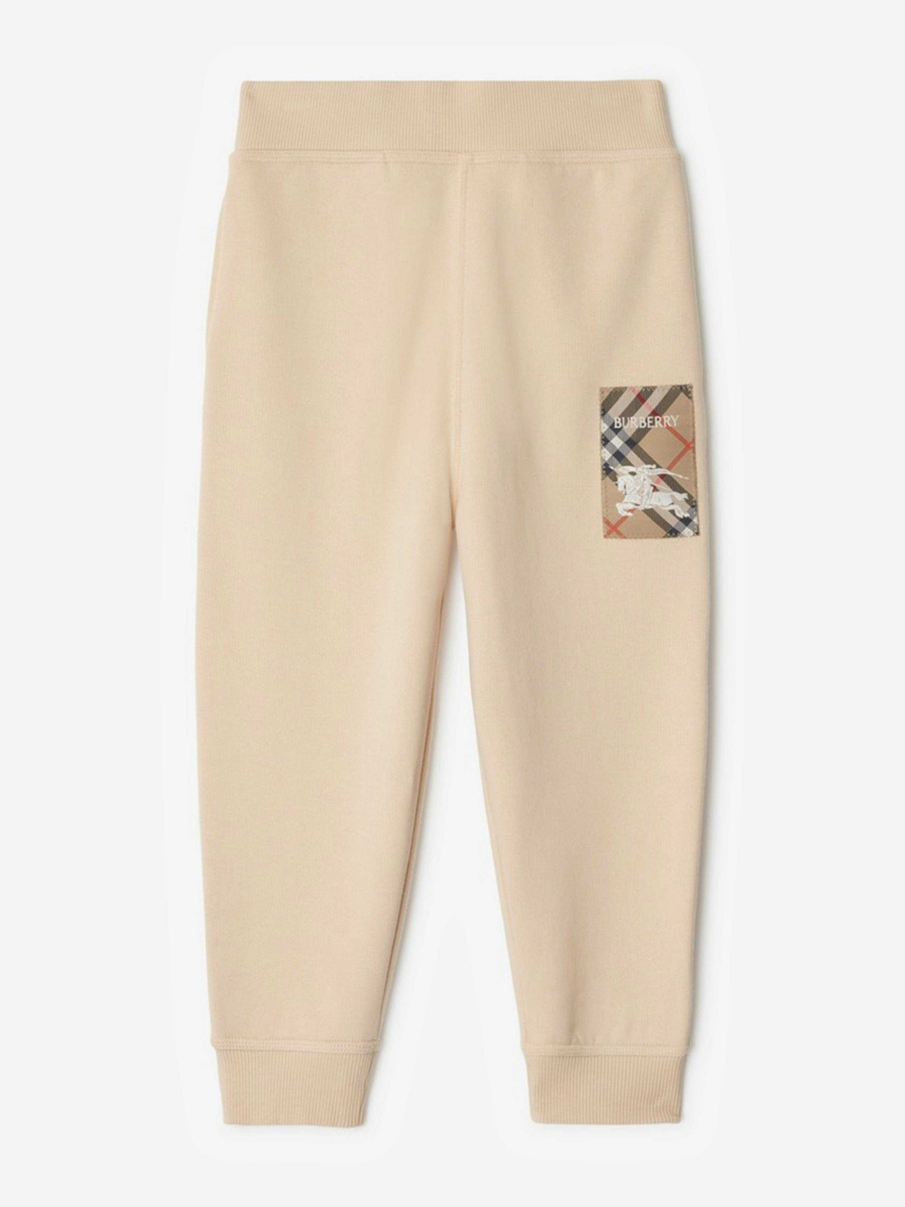 Burberry Kids Girls Ivory Burberry Jackson Ekd Trousers In - 4 Yrs
