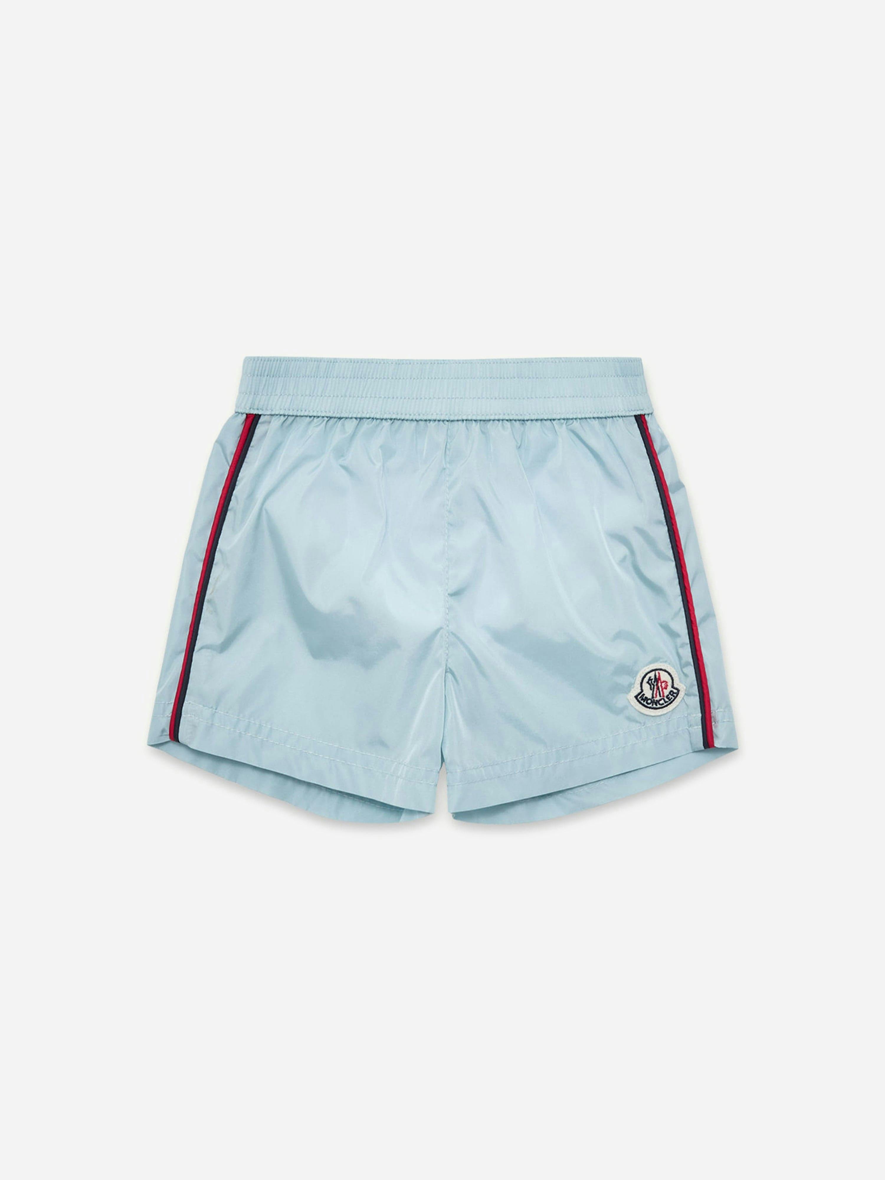 Moncler Enfant Men's Blue Baby Boys Logo Swim Shorts In - 18 - 24 Mths