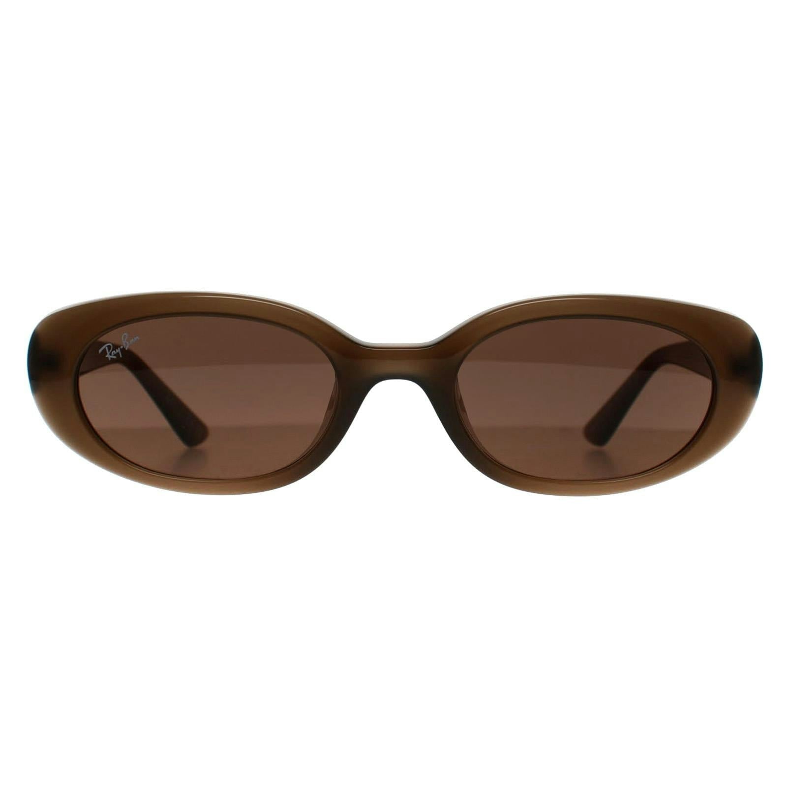 Ray-Ban Sunglasses RB4441D Bio Based 677973 Matte Opal Brown Dark Brown - Image 11