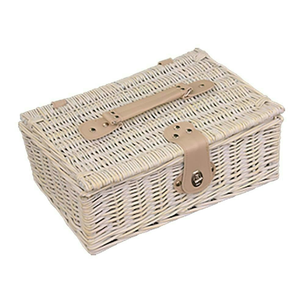 Red Hamper Red/White Hamper Provence Wicker Empty Picnic Basket