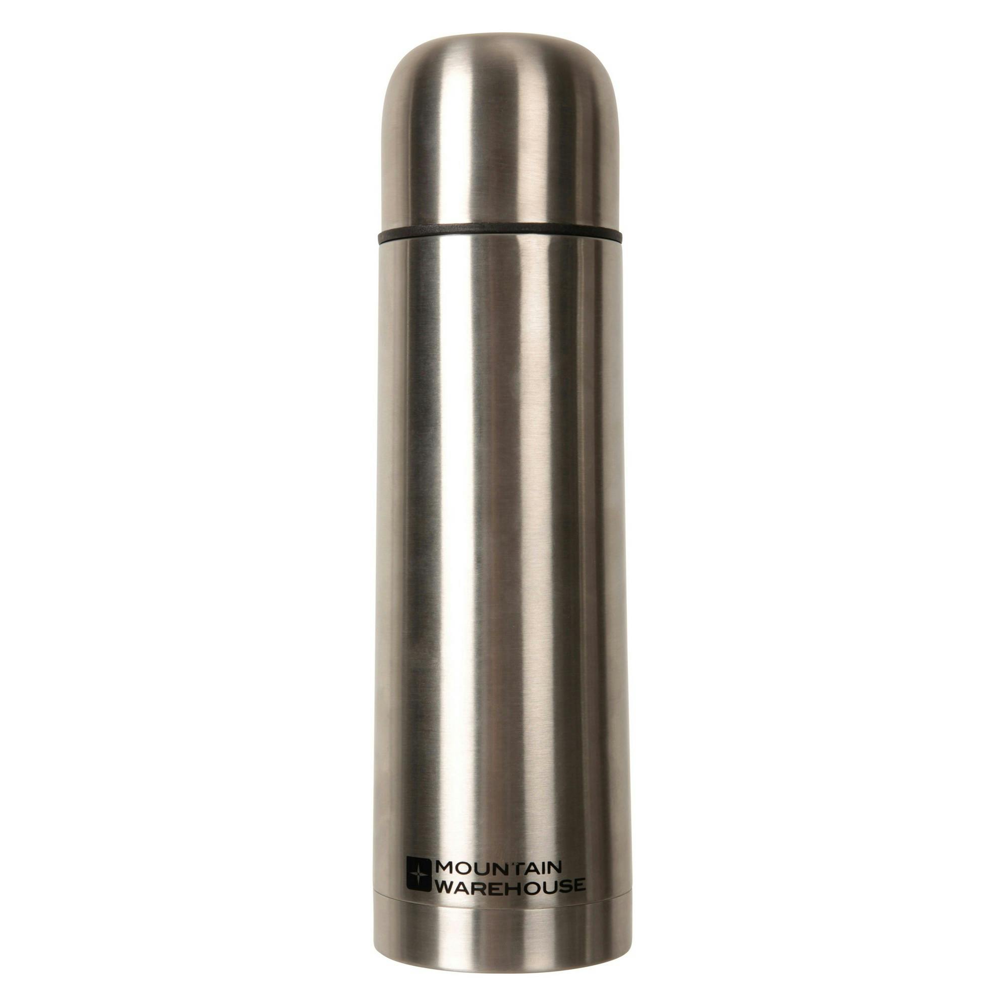 Mountain Warehouse Silver Logo Stainless Steel 500Ml Flask - One Size - 100% Stainless Steel