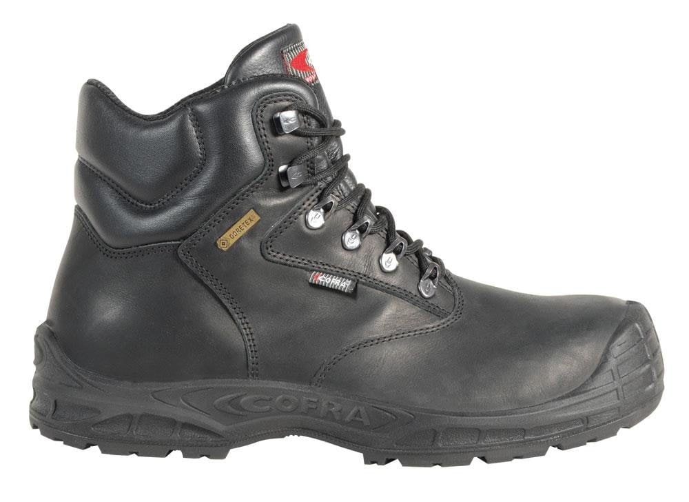 Cofra Black Hurricane Leather Gore-Tex Lace Toecap Misole Work Boots - 6.5 Uk