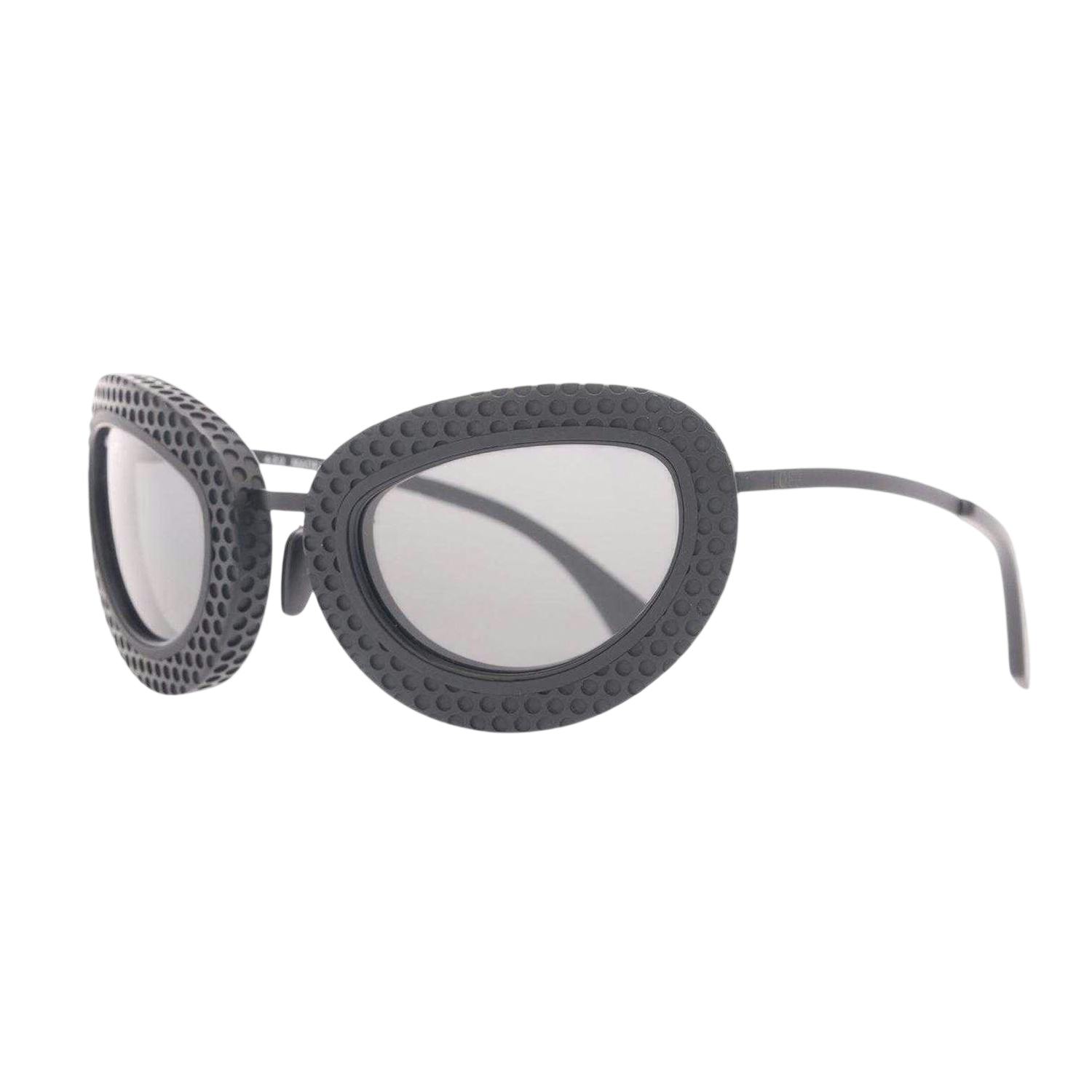 Off-White White/Dark Off- Off Tokyo Sun Oval Sunglasses - Grey - One Size - 100% Mixed