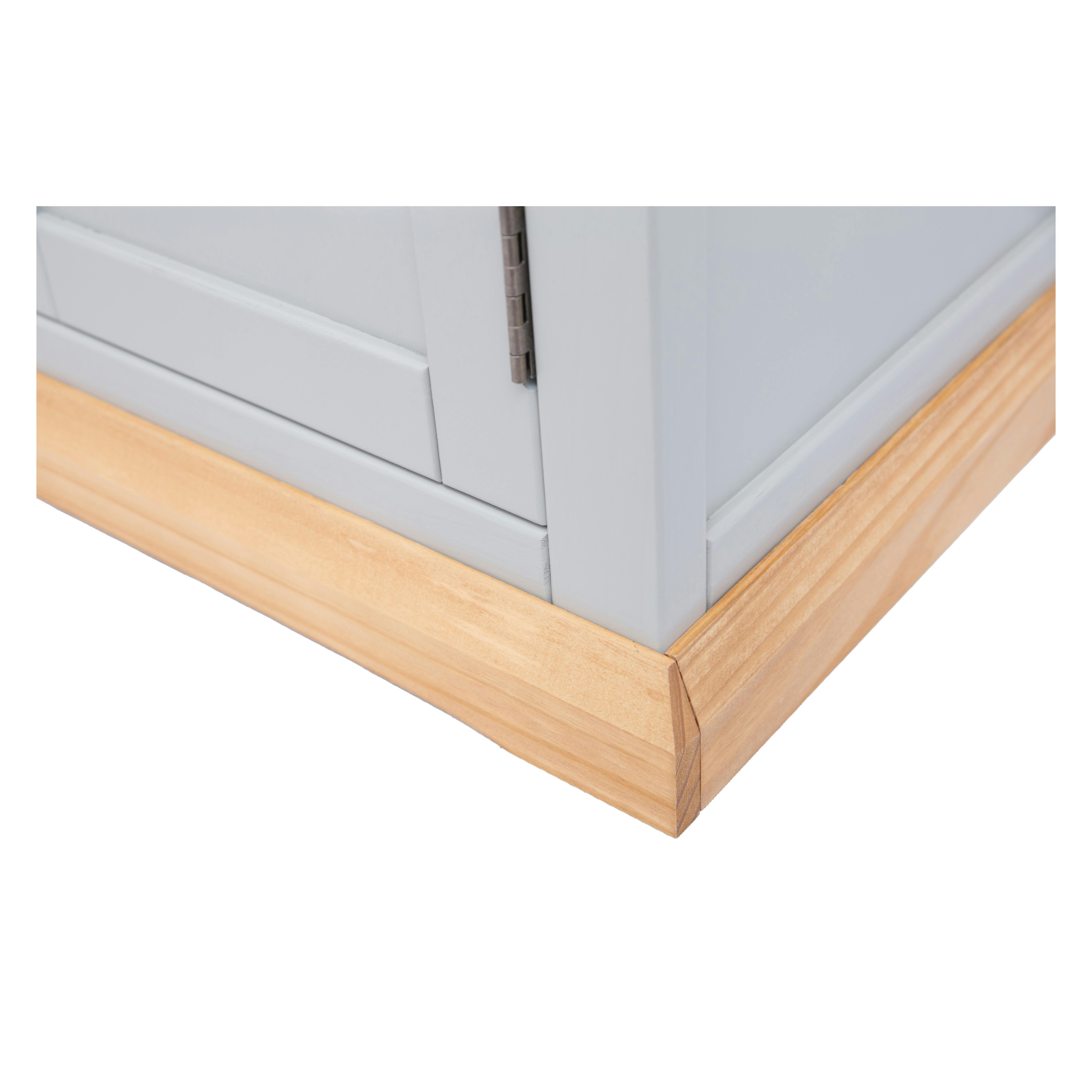 Rackhams Light/Grey Bomporto 2 Drawer 2 Door Sideboard Brass Knob