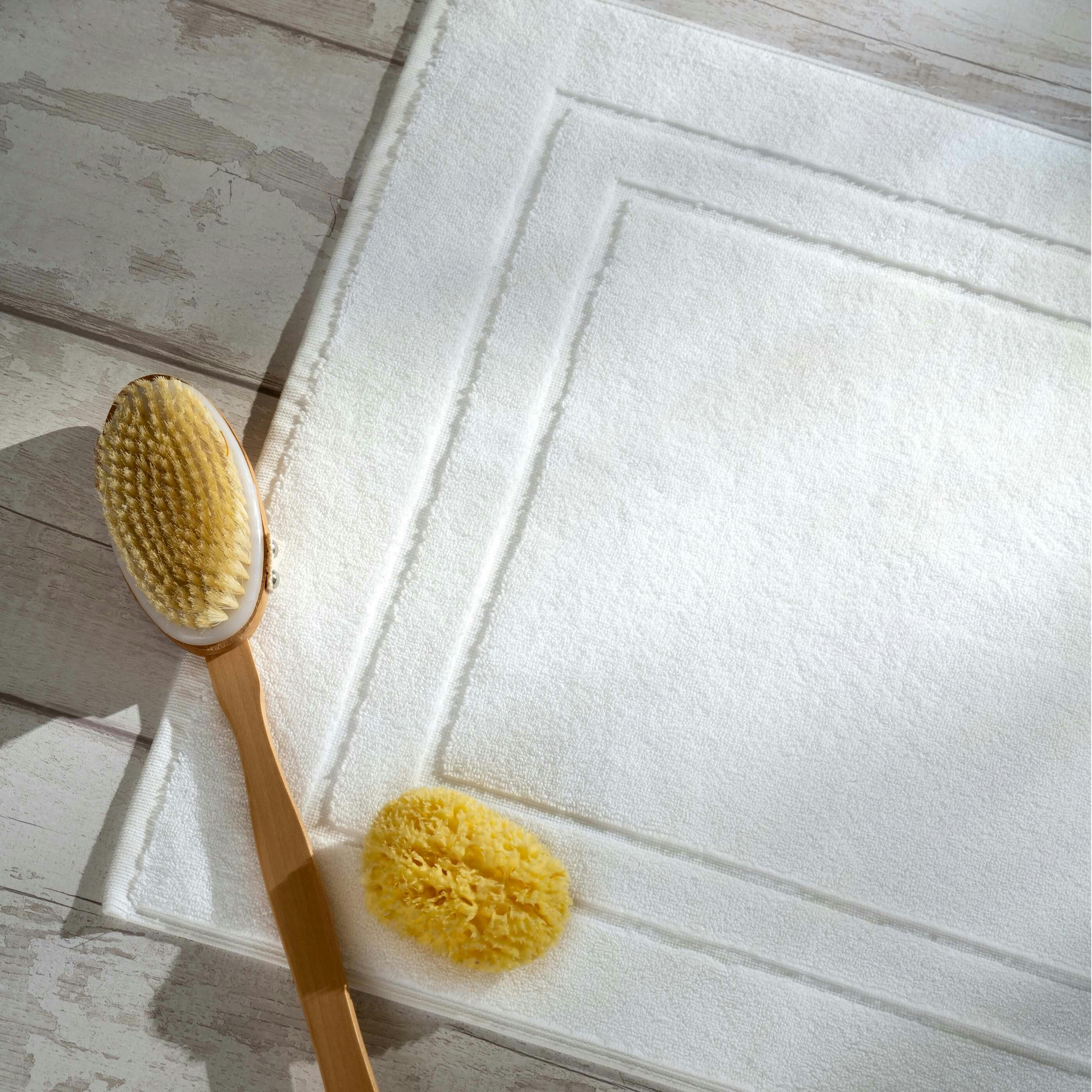 Soak&Sleep White Egyptian Cotton Bath Mat - Single
