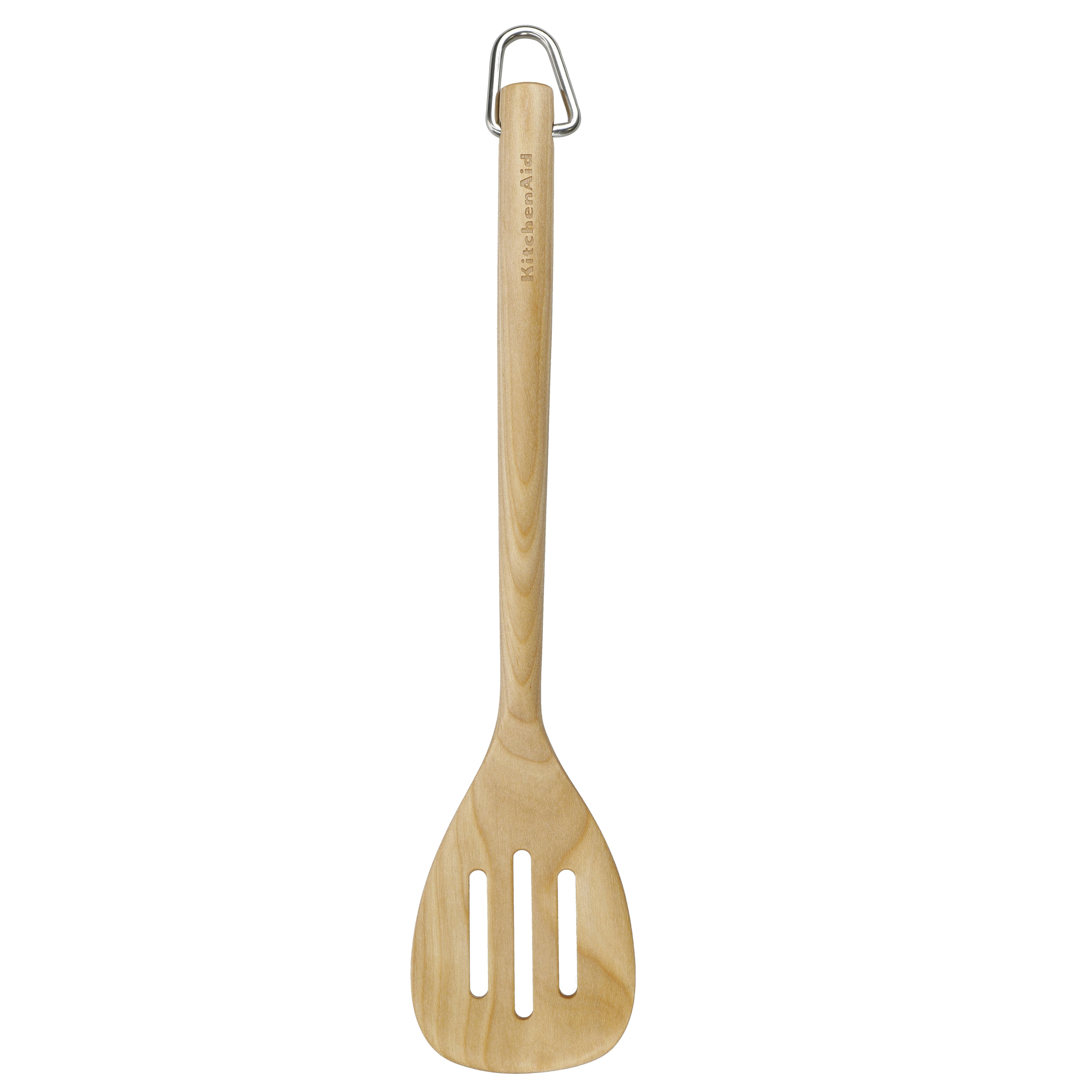 Rackhams Birchwood Slotted Turner - Wood - Birch Wood - Food Turner