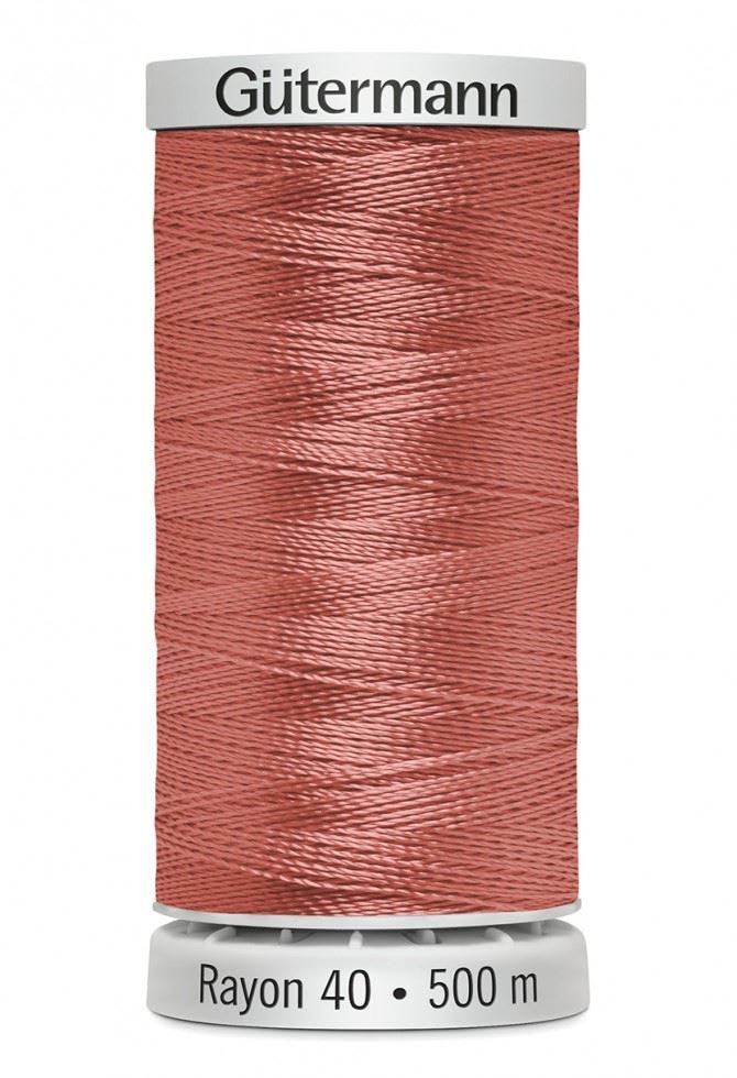 Gutermann No 40 Sulky Rayon Embroidery Thread 500M Rayon Thread Suitable For Embroidery - 1020 - 500 Metres
