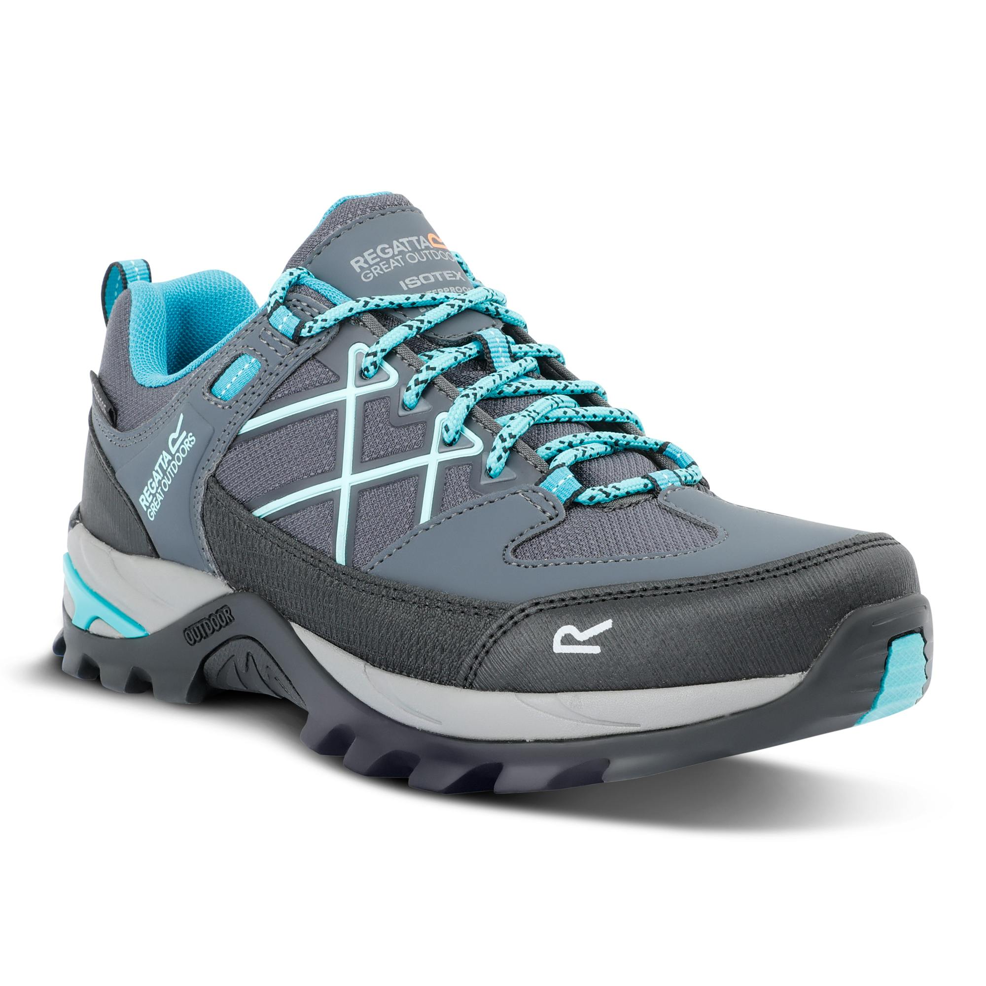 Regatta Women's Grey/Turquoise Samaris Iii Low Walking Shoes - Steel - 5 Uk - Steel - 100% Mixed