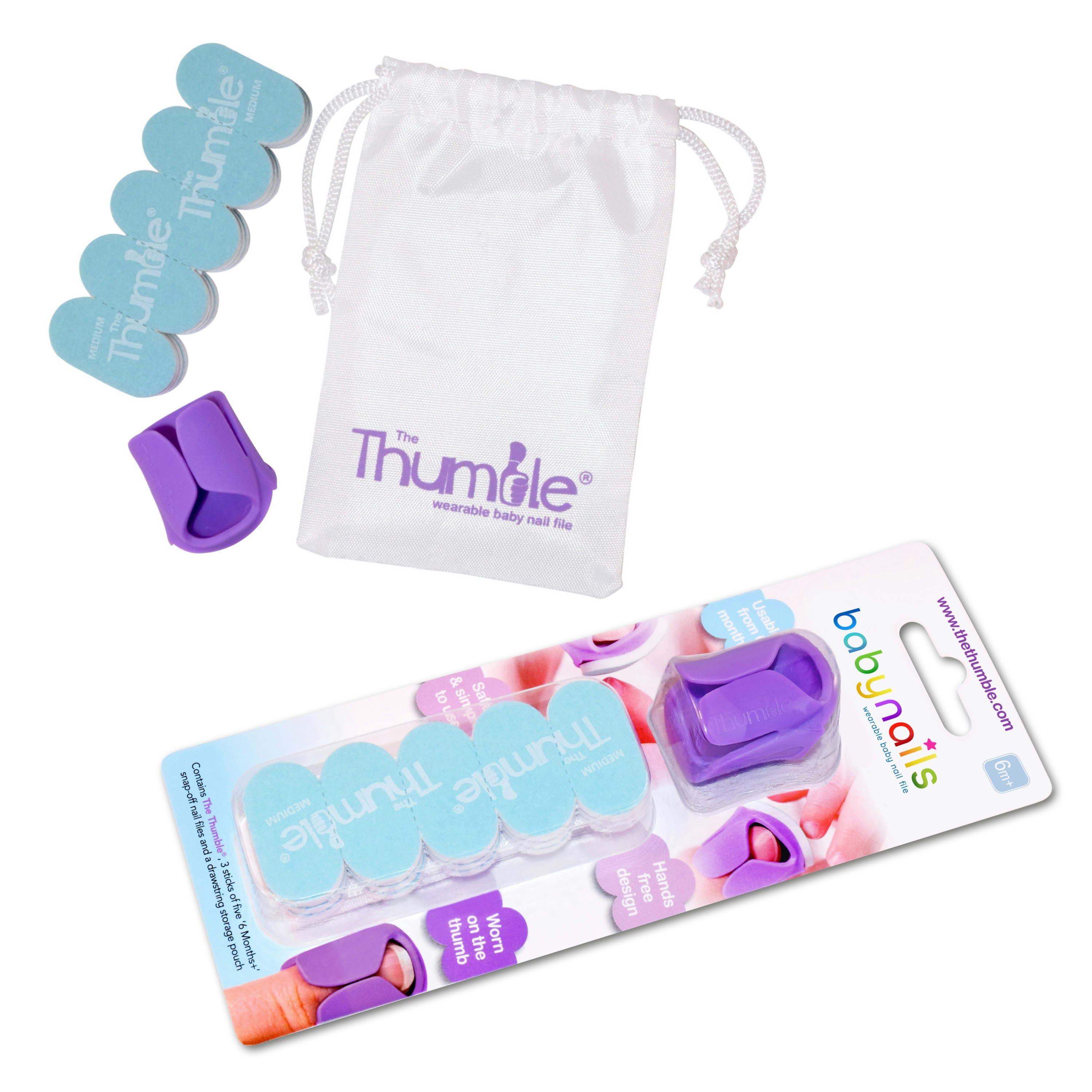 Thumble Baby Care Baby Nails® - The Wearable Baby Nail File (6M+) - Baby Nail Care Kit