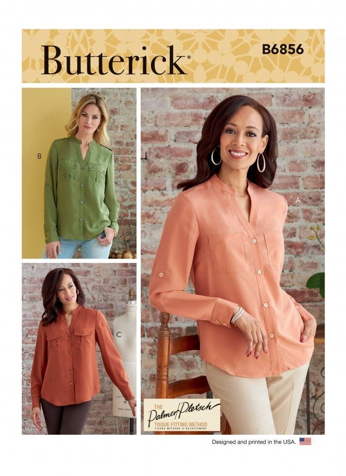 Butterick Women's Sewing Pattern 6856, Shirts, Tops For B5 (8-10-12-14-16) - Easy - B5 (8-10-12-14-16)