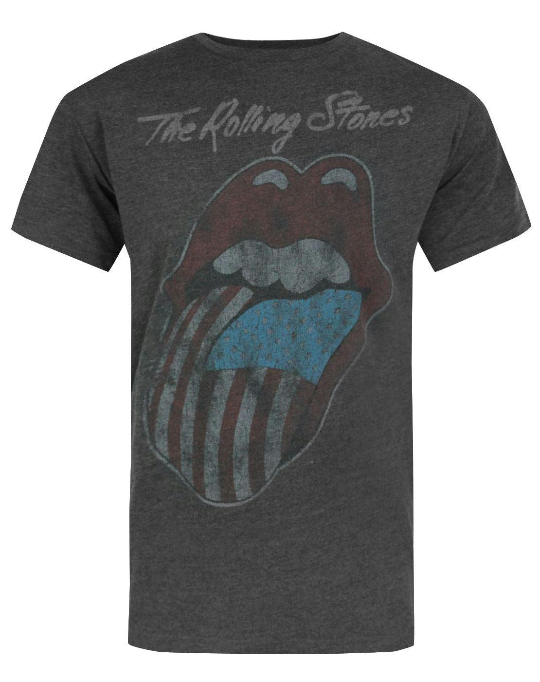 Vanilla Underground Men's Black Amplified Clothing Rolling Stones Short Sleeved T-Shirt - Medium