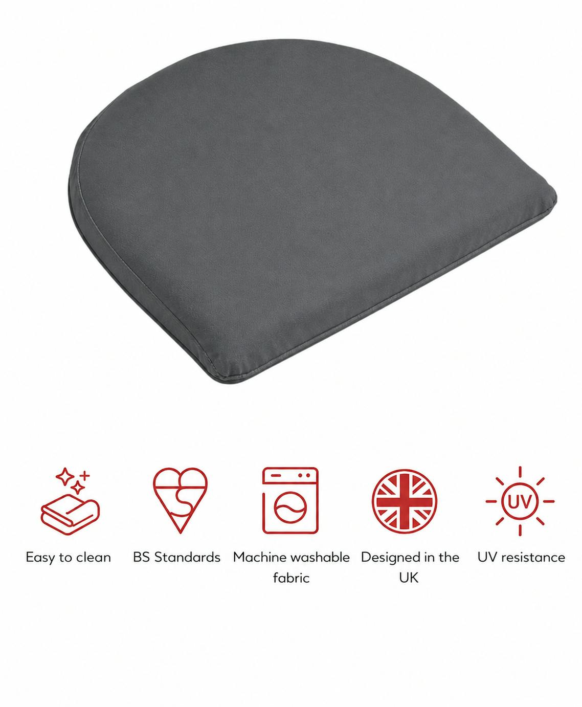 Glendale Grey Sp Range D Pad Garden Cushions – Set Of 2