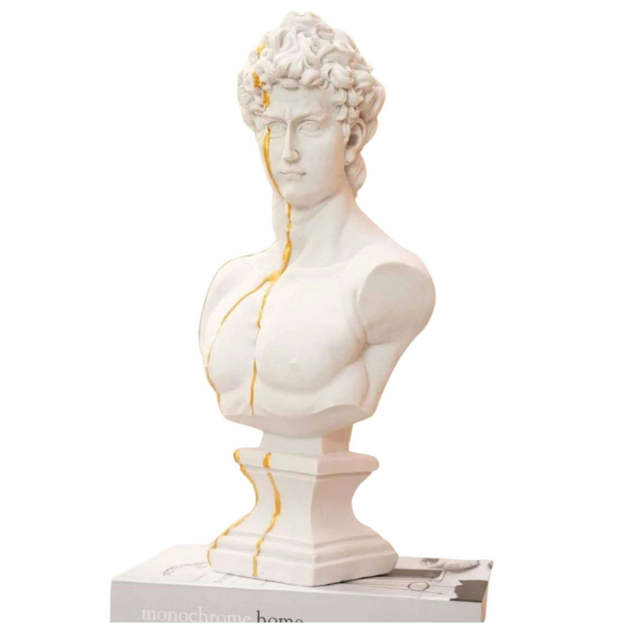Rackhams Gold David’s Beauty - 44 X 25 Cm - Polyester And Marble Powder