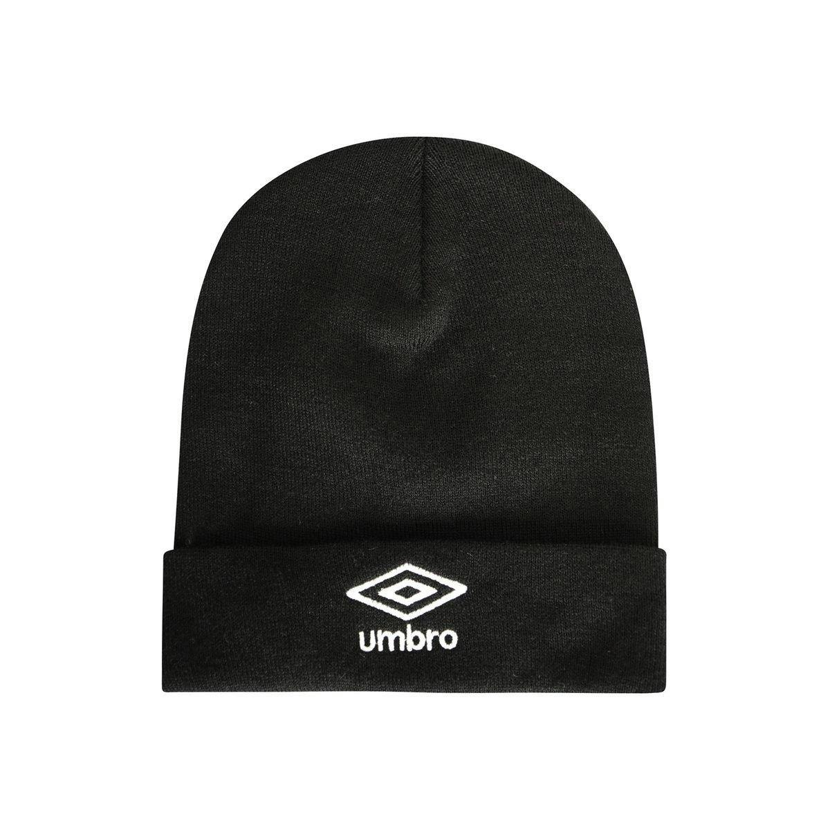 Umbro Black Kids Logo Beanie - One Size - 100% Acrylic