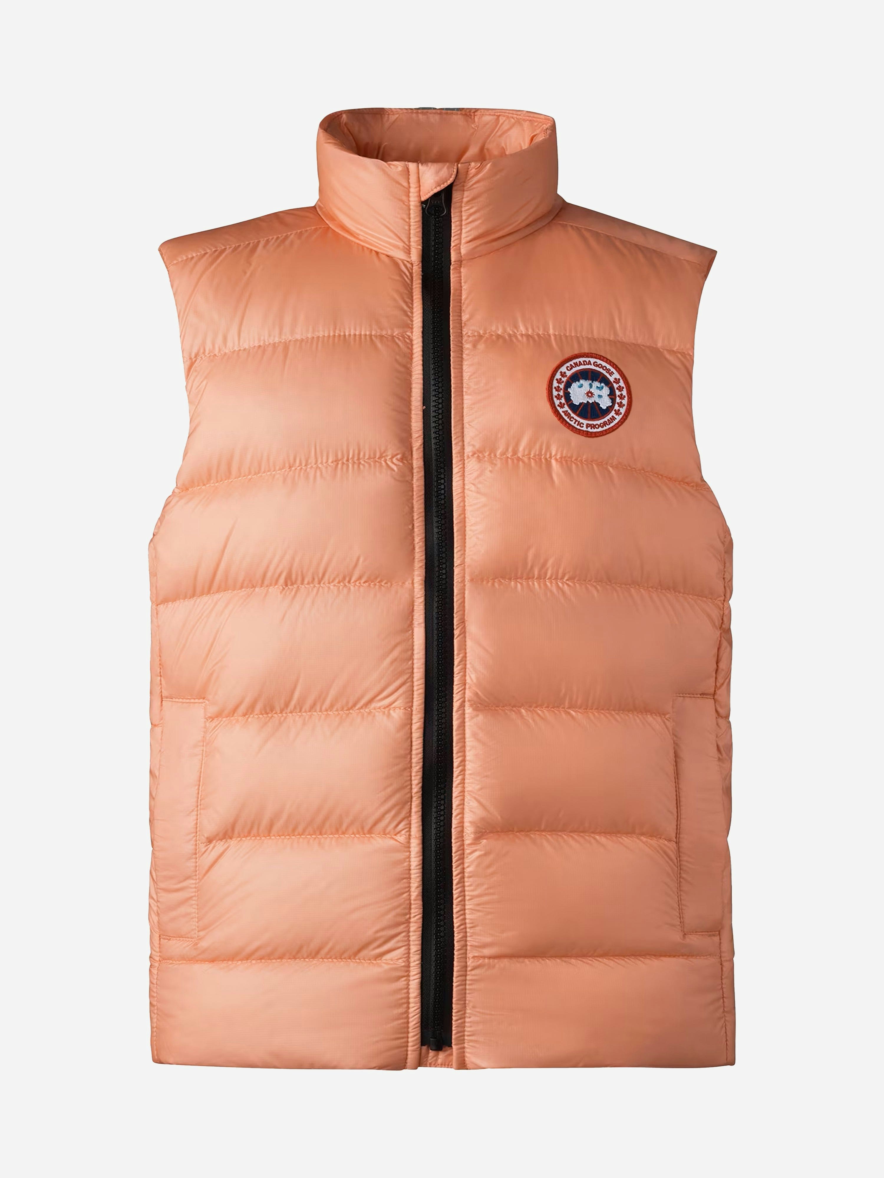 Canada Goose Girls Pink Down Padded Crofton Gilet In - Xs (6 Yrs)