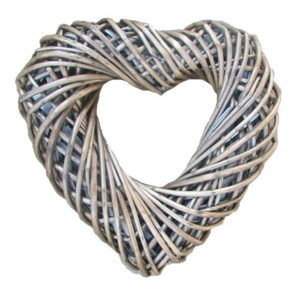 Rackhams Red Wicker Small Heart Shaped Wreath - Small