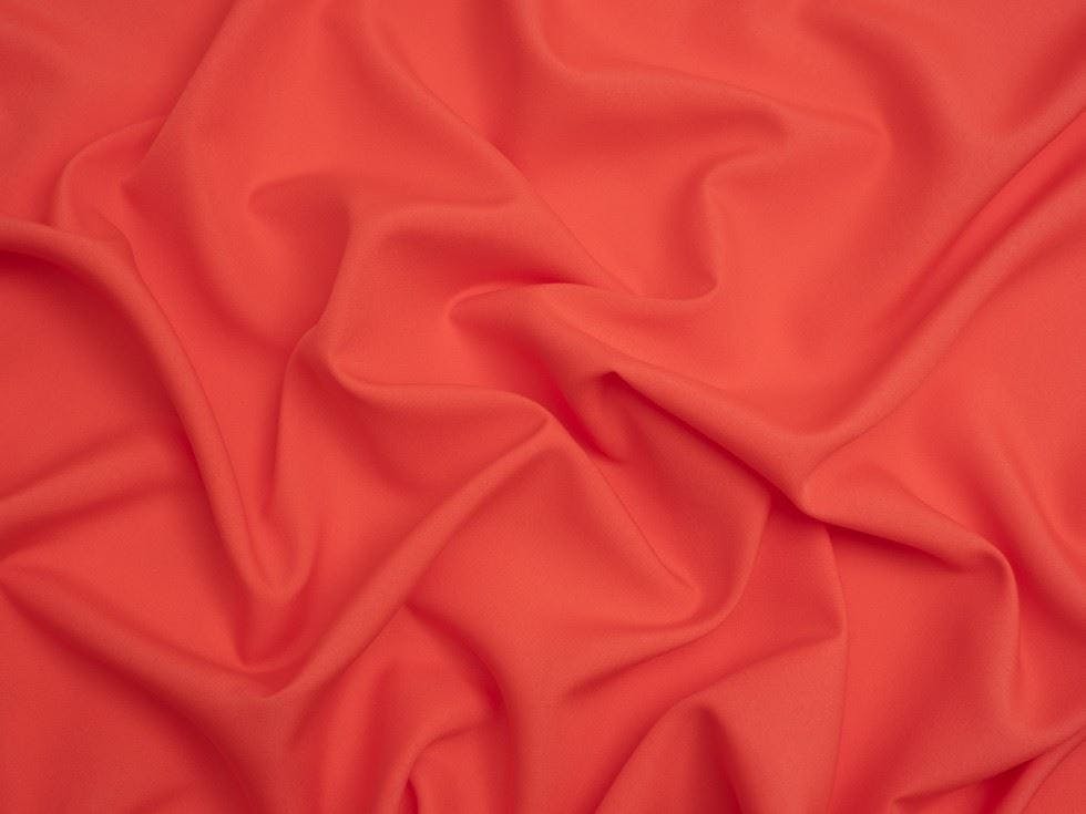 Minerva Salmon Core Range Soft Touch Crepe Fabric - Plain Design Dressmaking Fabric, 110 Cm / 44" Wide - Per Metre