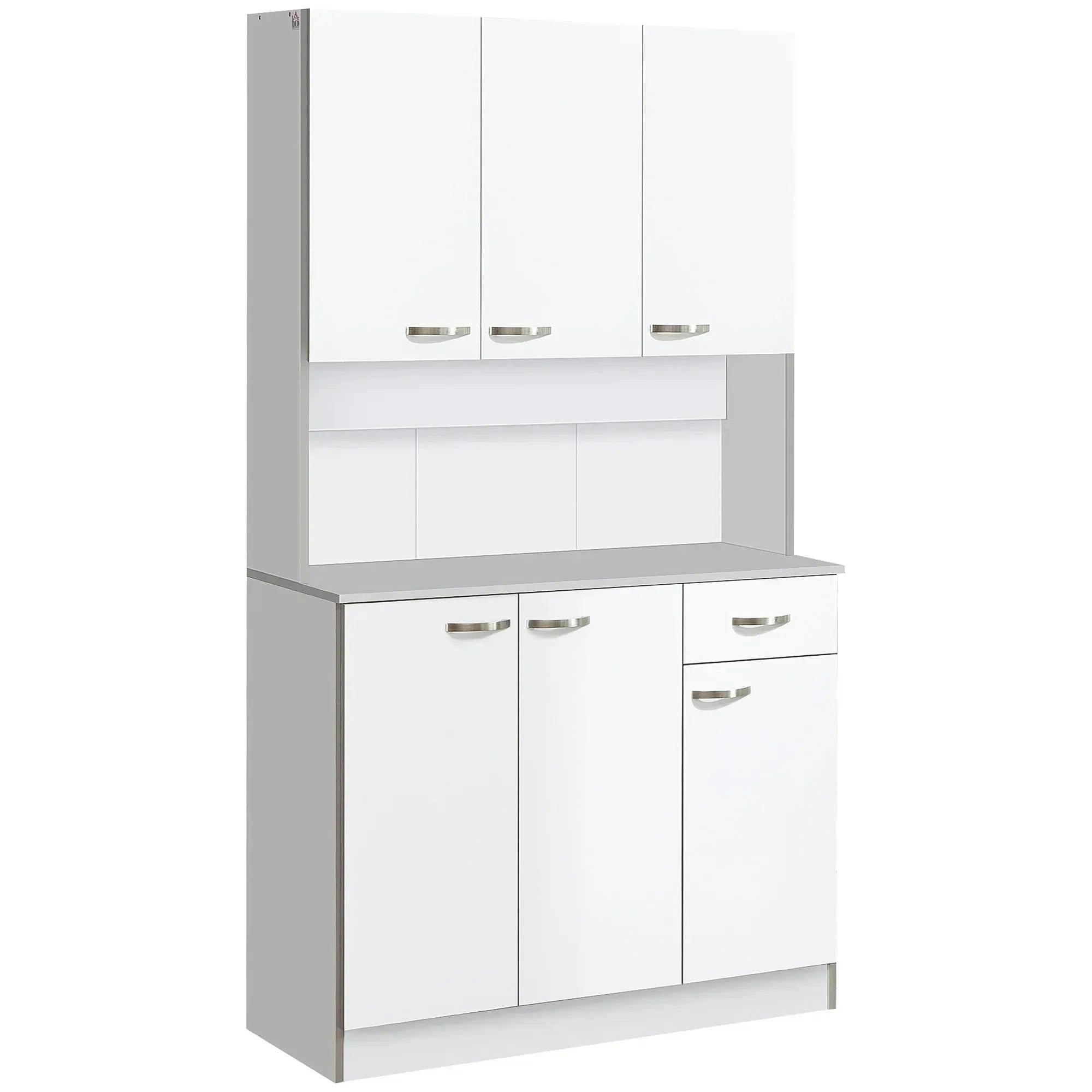 Rackhams Cream/White Freestanding Kitchen Cupboard, Storage Cabinet With Doors - Image 6