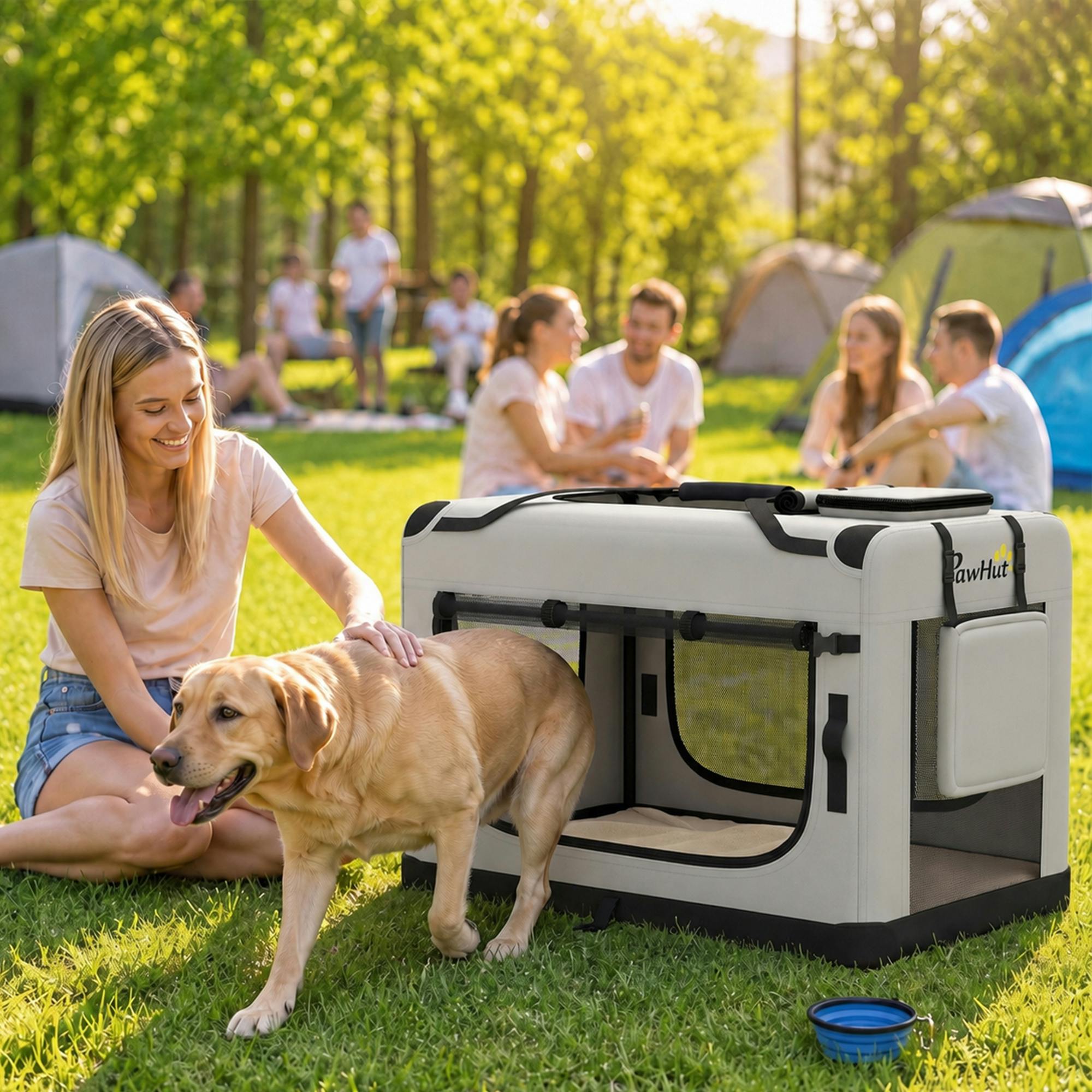 Pawhut Pet Carrier Bag, Soft-Sided Dog Carrier For Large Dogs