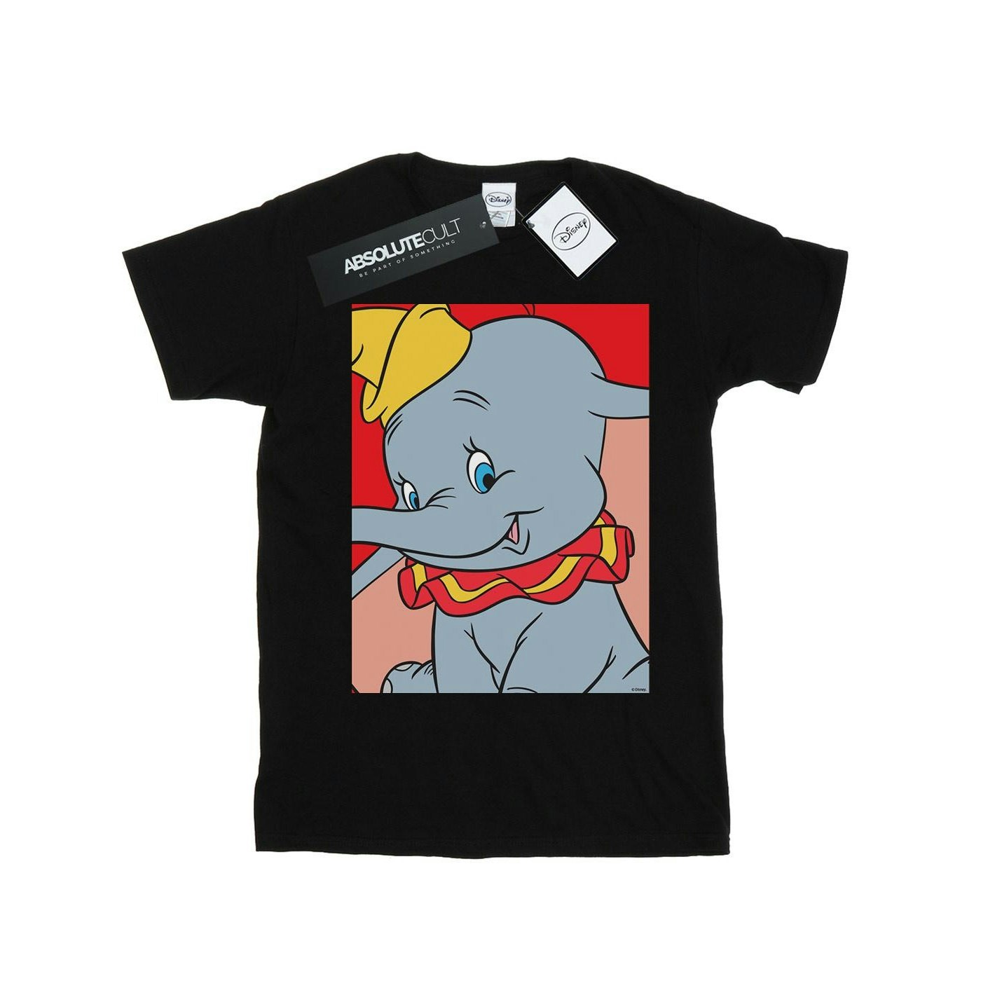 Disney Men's Black Dumbo Portrait T-Shirt - Extra Large