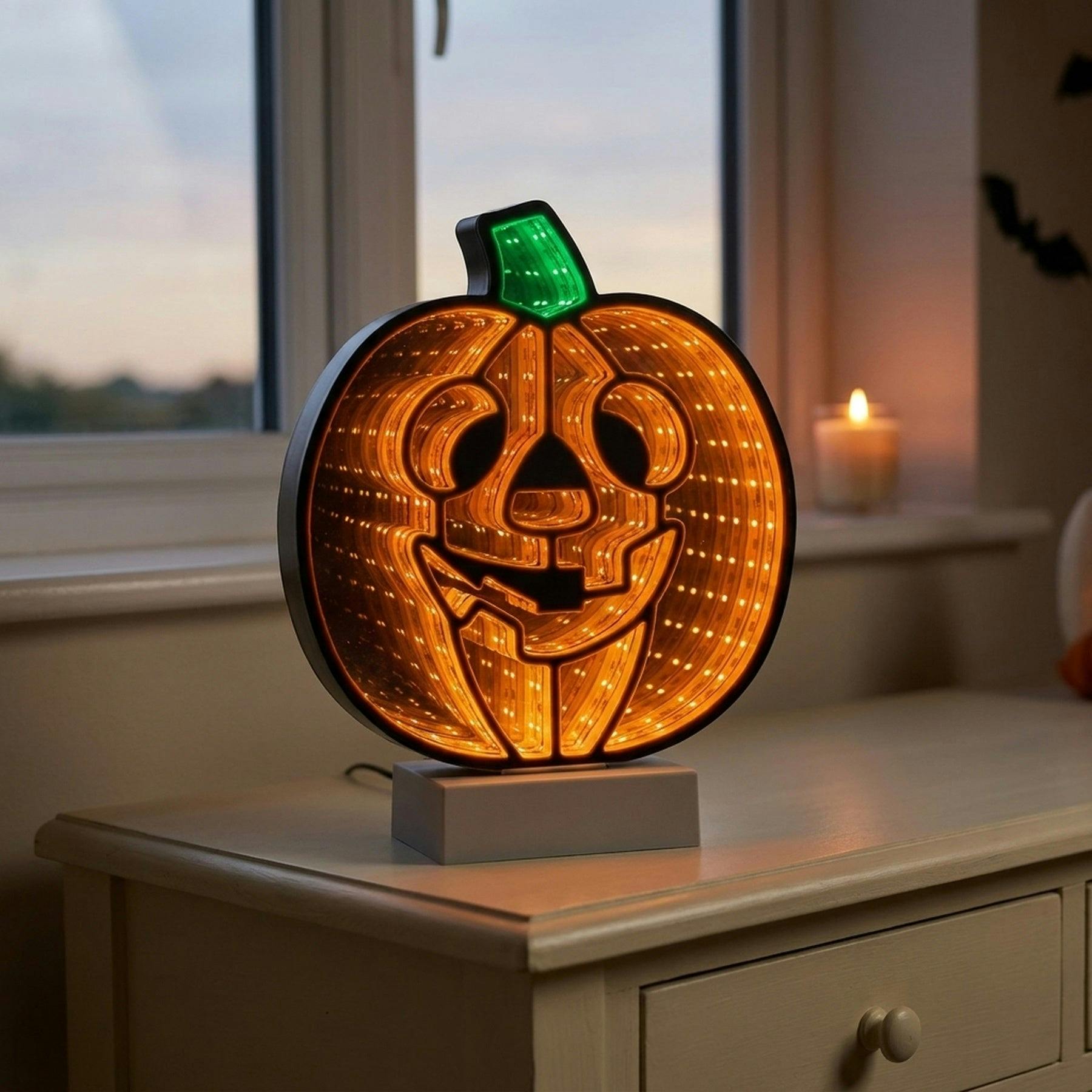 Rackhams Light Led Halloween Infinity Pumpkin