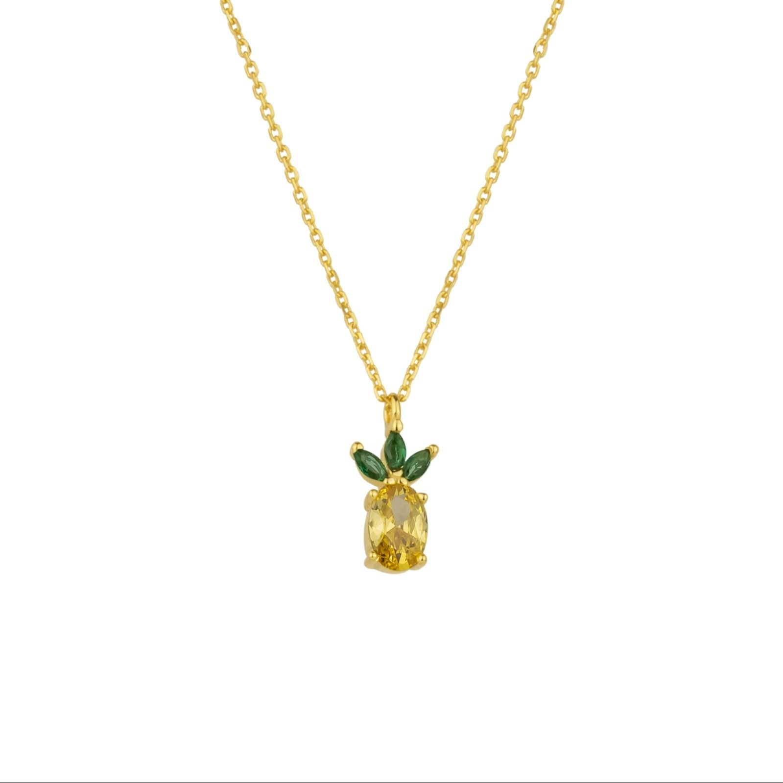 Spero London Silver Pineapple Sterling Necklace