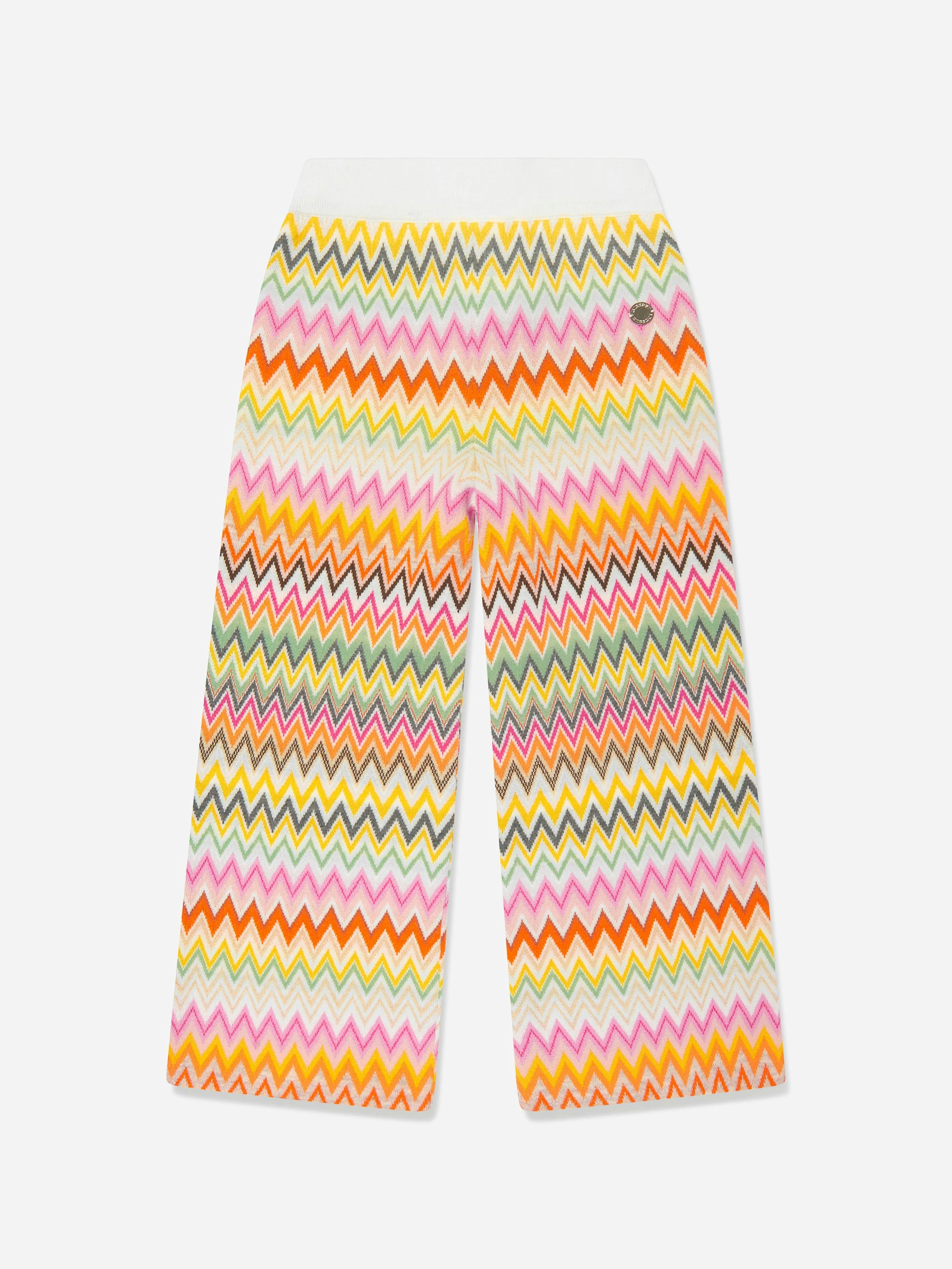Missoni Girls Zigzag Knitted Trousers In Multicolour - Multicoloured - 14 Yrs