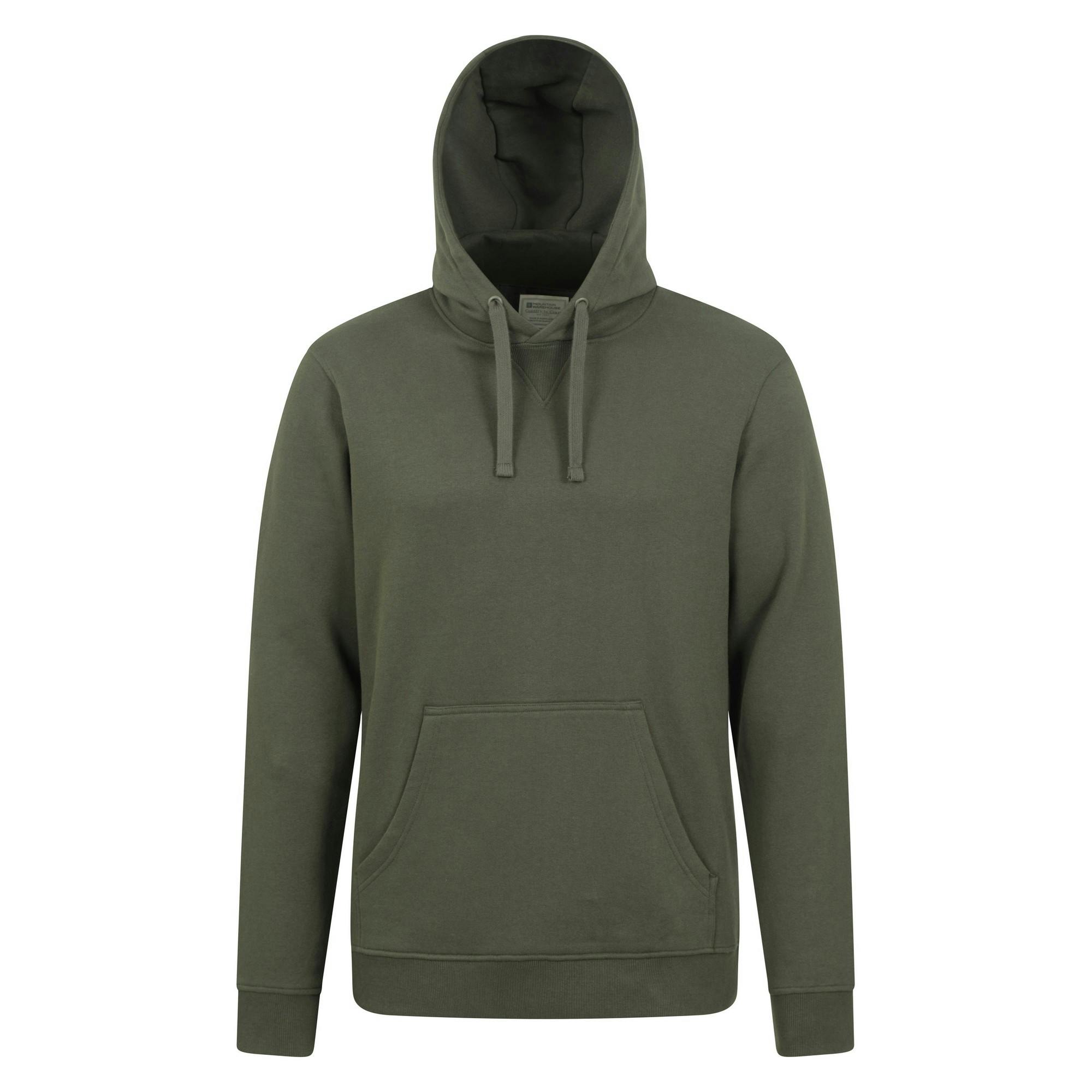 Mountain Warehouse Men's Green Dorset Plain Hoodie - Khaki - Khaki - 4XL - 100% Polycotton