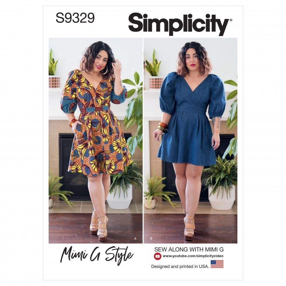 Simplicity Women's Sewing Pattern 9329, Dresses For H5 (6-8-10-12-14) - Easy - H5 (6-8-10-12-14)